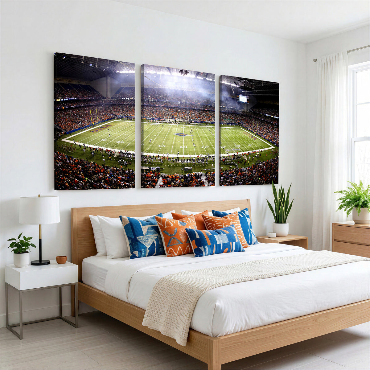 46972-MGV-CV-36X24 - The University of Texas at San Antonio Roadrunners Football Team Print, Framed and Ready to Hang