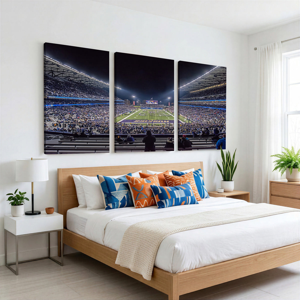 85780-MGV-CV-36X24 - The University of Washington Huskies Football Team Print, Extra Large Game Room Wall Decor
