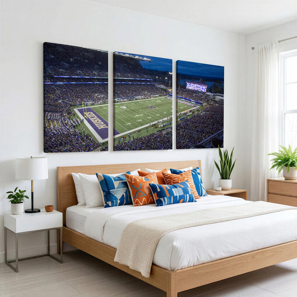 84780-MGV-CV-36X24 - The University of Washington Huskies Football Team Print, Framed and Ready to Hang