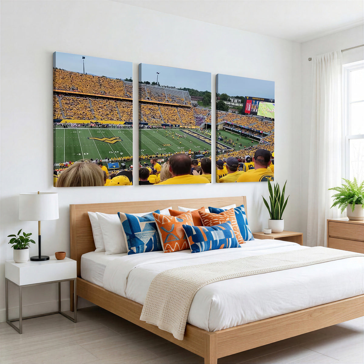 18056-MGV-CV-36X24 - Puskar Stadium Canvas Print Wall Art, Morgantown Print