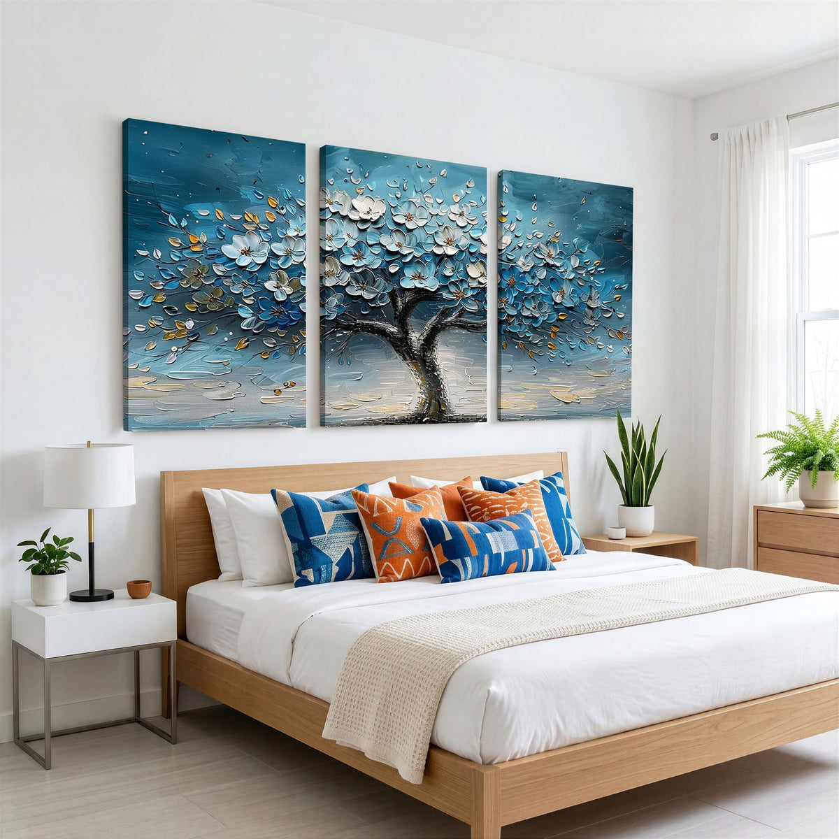 24109-_Poster-30x20 - Abstract Blooming Tree Wall Art Canvas Print, Floral Modern Home Decor