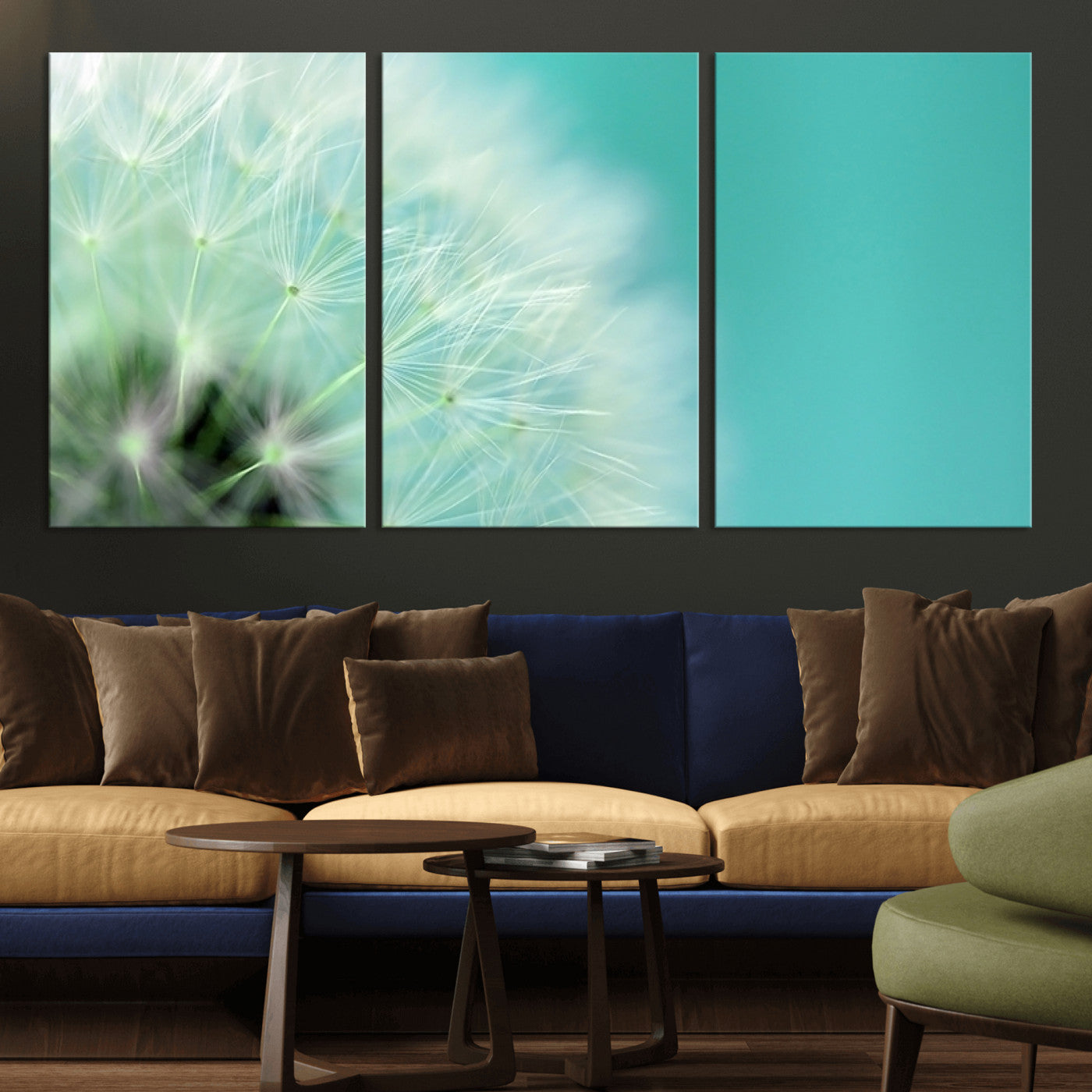 26056-MGV-CV-36X24-DANDELION Flower Wall Art Canvas Print, Canvas Dandelion Floral Wall Art