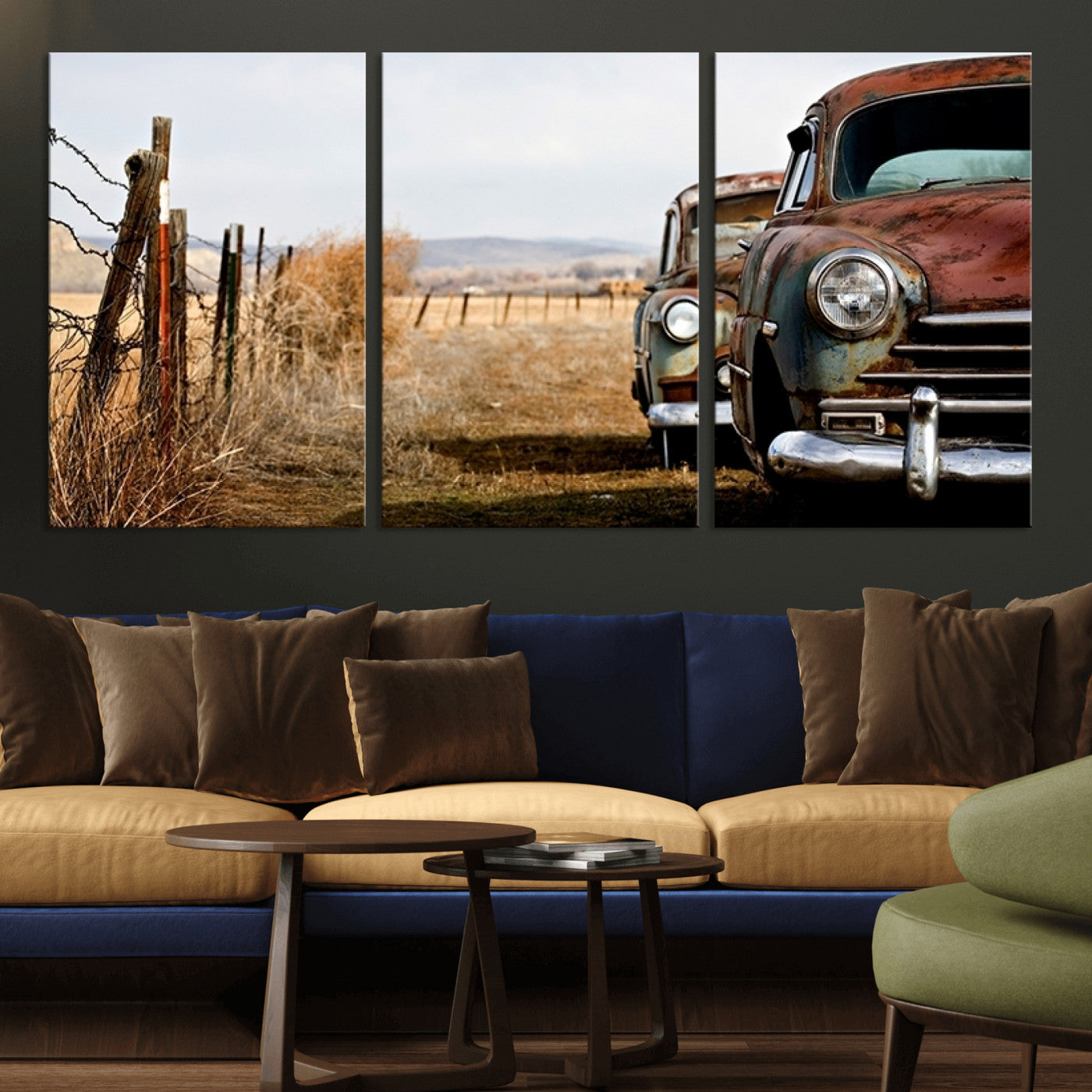 -Classic Cars Vintage Wall Art Canvas Print