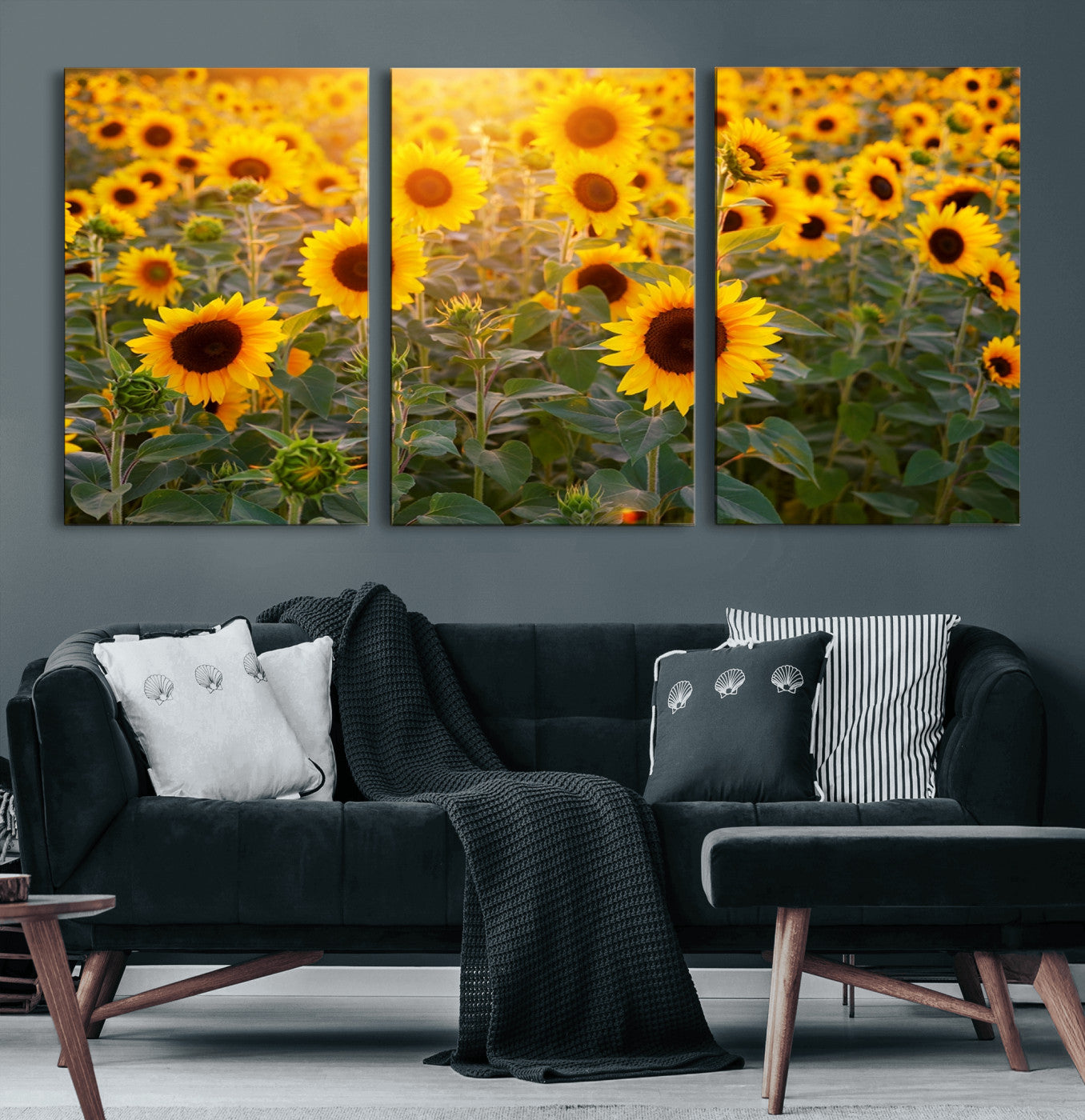 53685-MGV-CV-60X30-3P-Sunflower Sunshine Wall Art Canvas Print