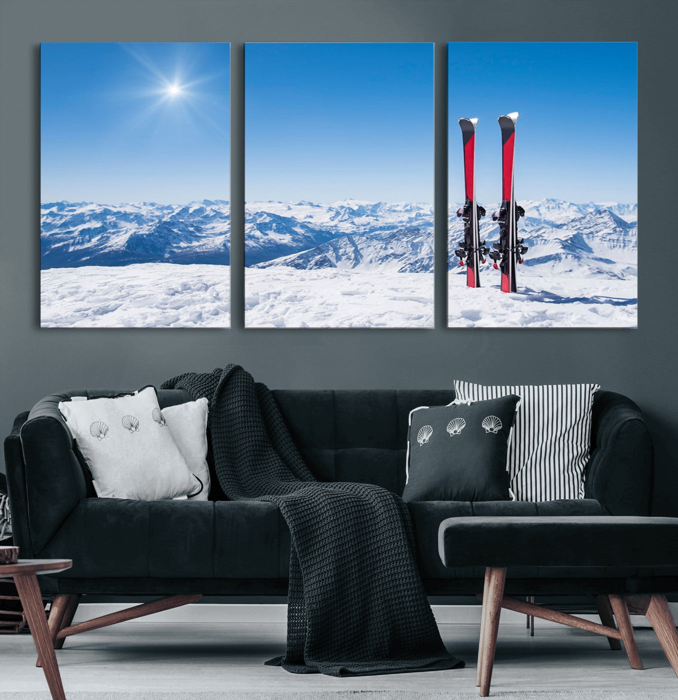 MGV-CV-60X30-3P - Ski Season Snow Wall Art Canvas Print
