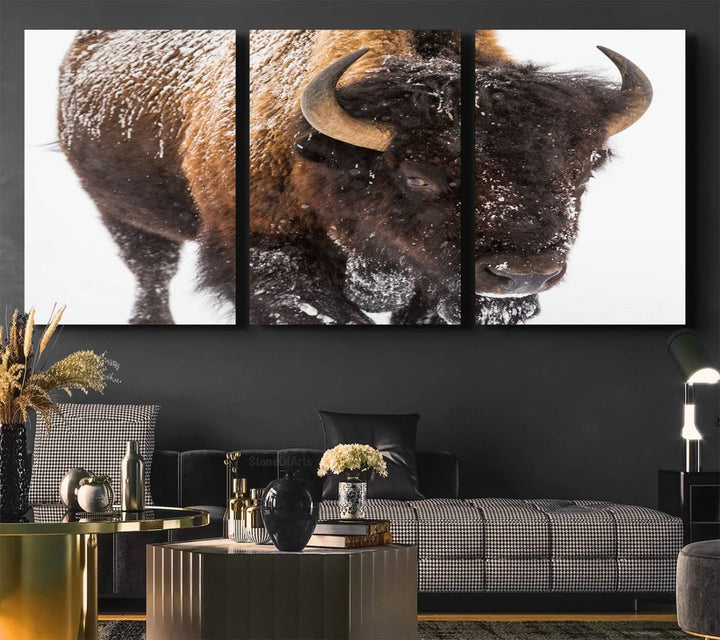 Bison Wall Art Canvas.