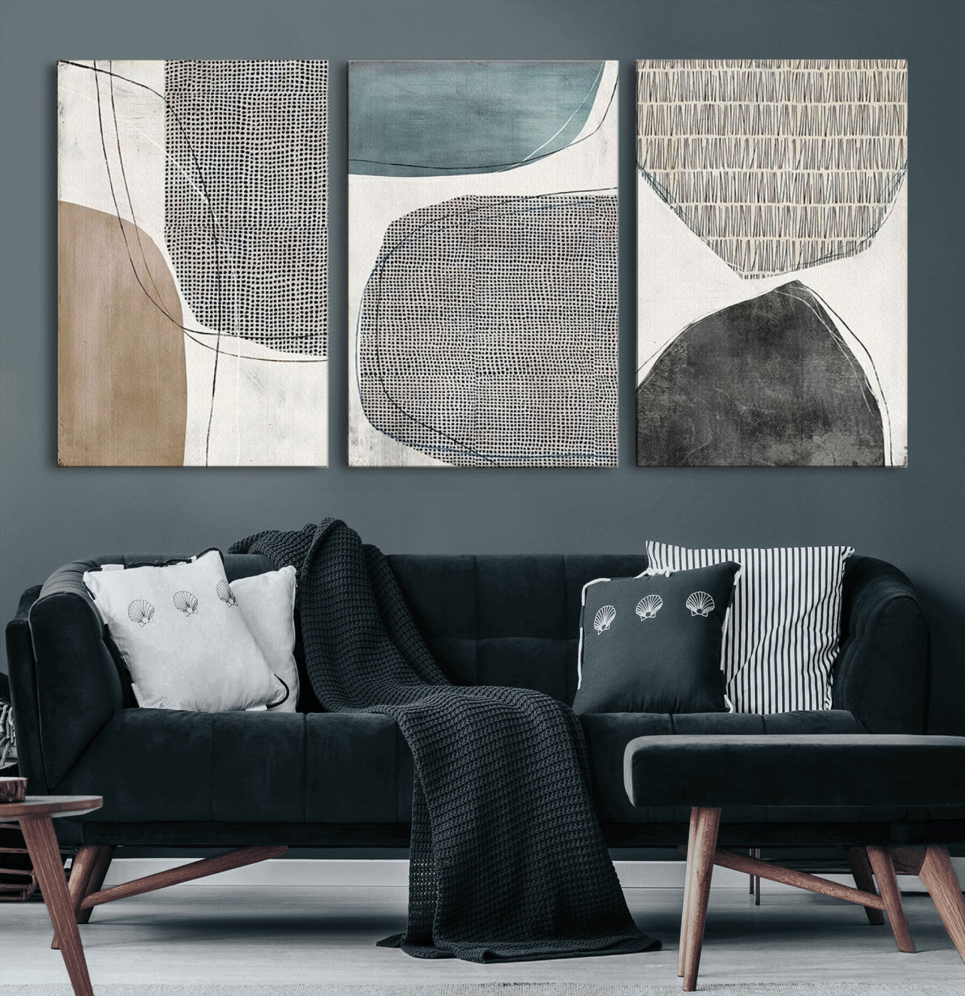 65308-MGV-CV-60X30-3P-Canvas Print Wall Art Abstract Art Boho, Framed Boho Decor Canvas Print