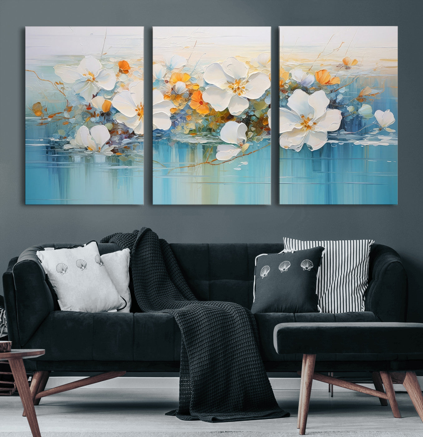 18865-MGV-CV-60X30-3P-Abstract Flower Wall Art Canvas Print