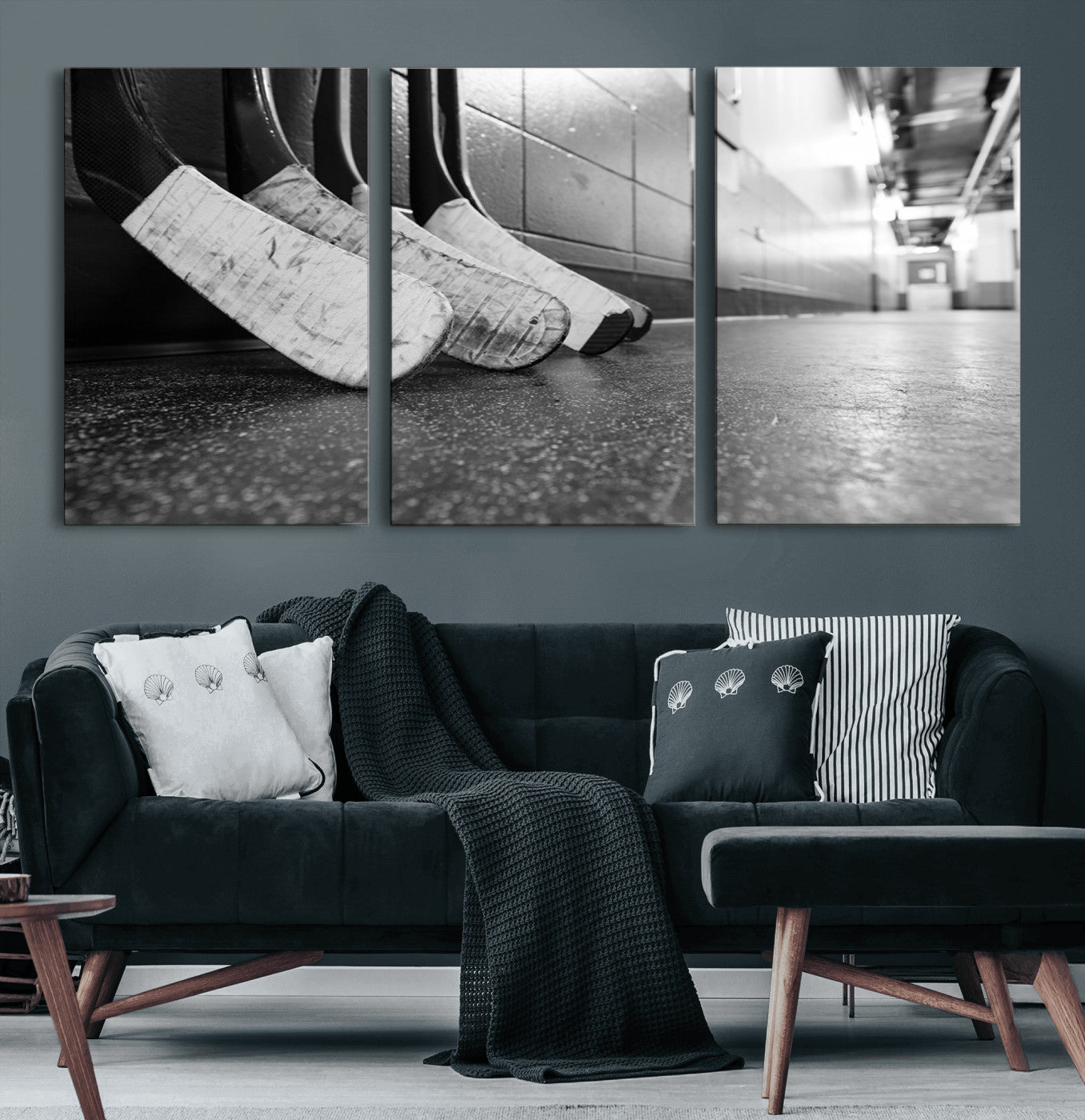 MGV-CV-60X30-3P - Ice Hockey Wall Art Canvas Print