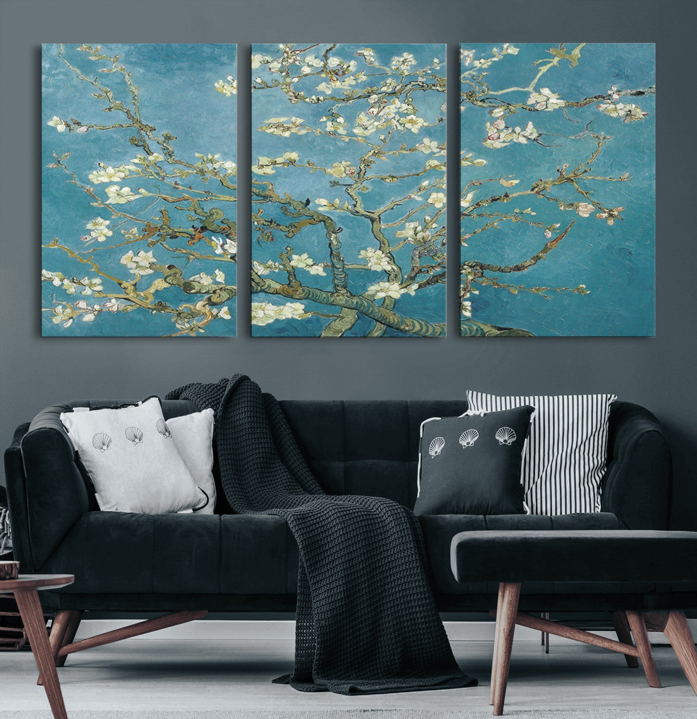65607-MGV-CV-36X24-Vincent Van Gogh's Almond Blossom Abstract Wall Art Canvas, Van Gogh Almond Blossom Canvas Print