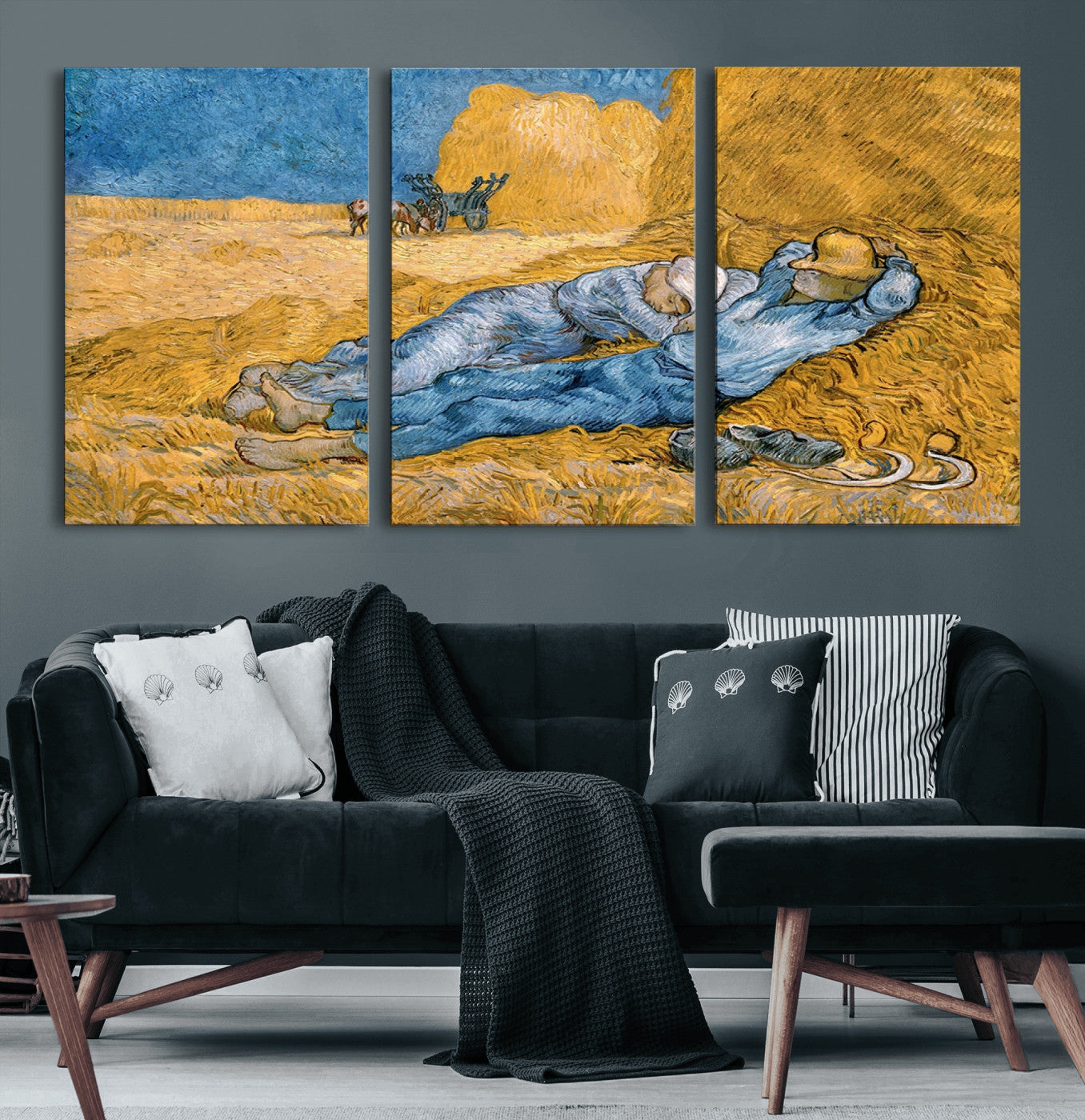 85933-MGV-CV-60X30-3P-Master Artist Vincent Van Gogh Nature Wilderness Illustrs Fine Art Canvas, Van Gogh Nature