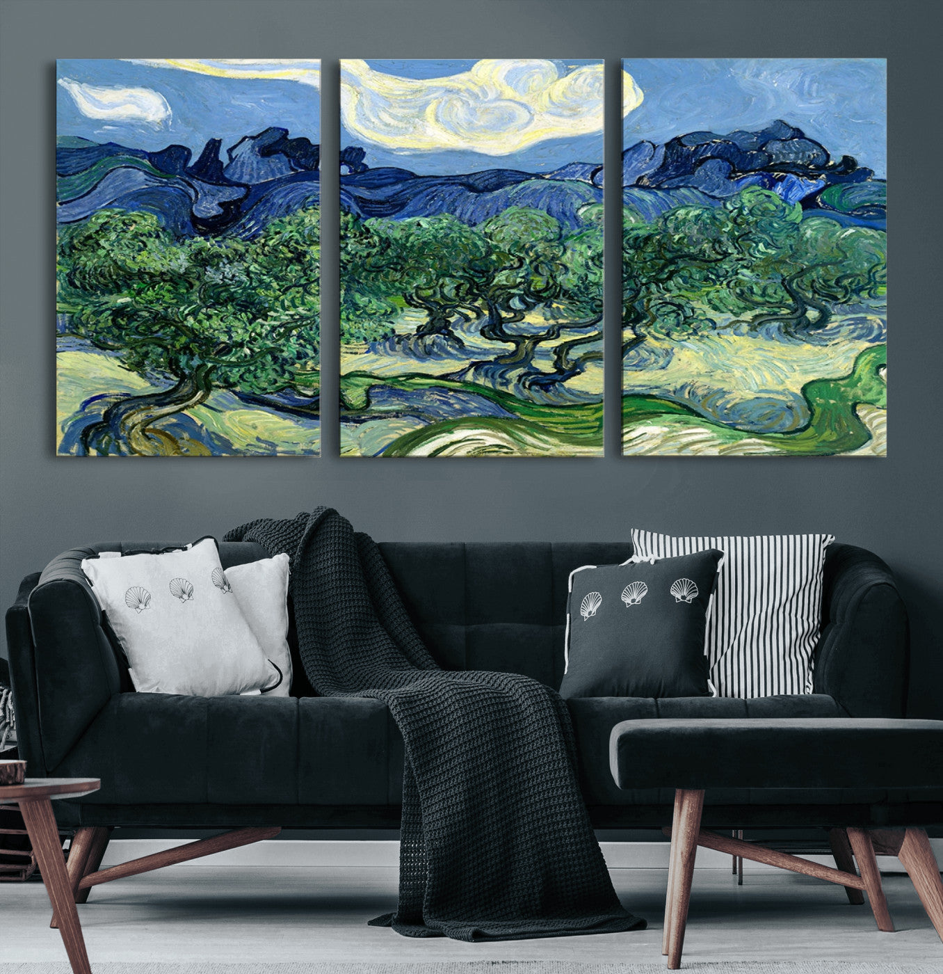 -Olive Trees Van Gogh Wall Art Canvas Print