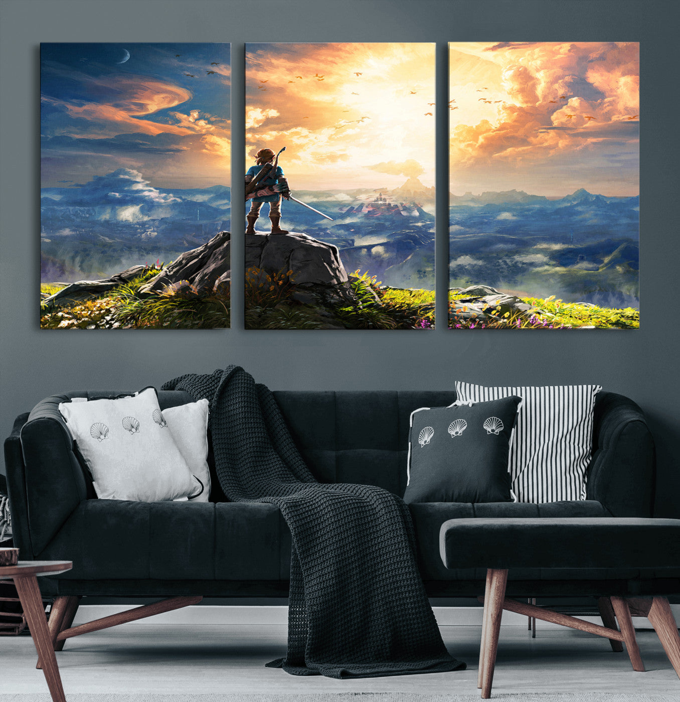 MGV-CV-60X30-3P - Legend of Zelda Breath of the Wild Game Wall Art Canvas, Legend of Zelda Canvas Print