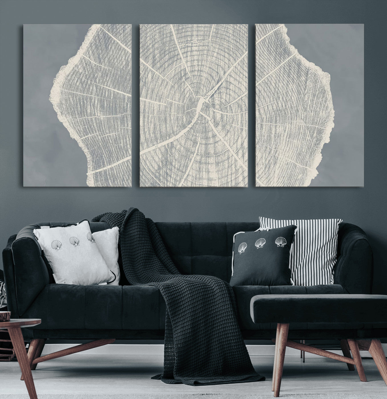 -Abstract Tree Ring Wall Art Canvas Print – Nature-Inspired, Ready to Hang, Modern Home Decor