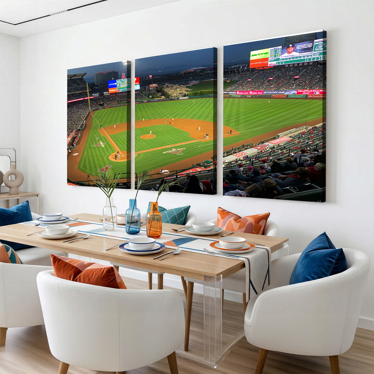 93707-MGV-CV-36X24 - Angel Stadium Aerial Canvas Print | Los Angeles Angels Baseball