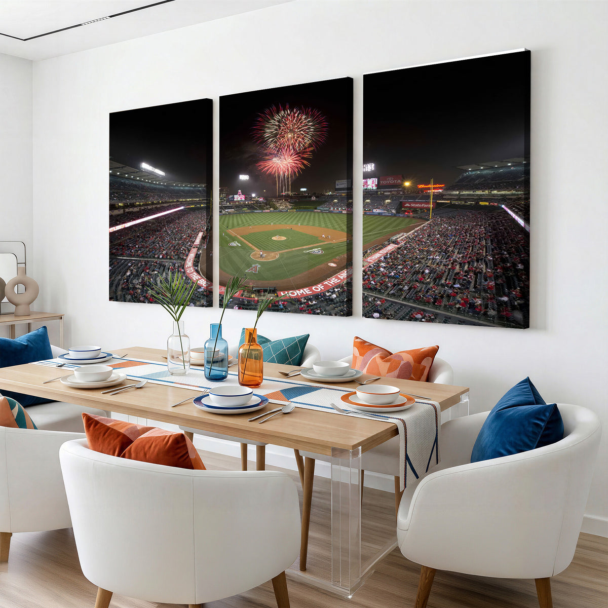 63592-MGV-CV-36X24 - Angel Stadium in Los Angeles Stadium Wall Art Canvas Print