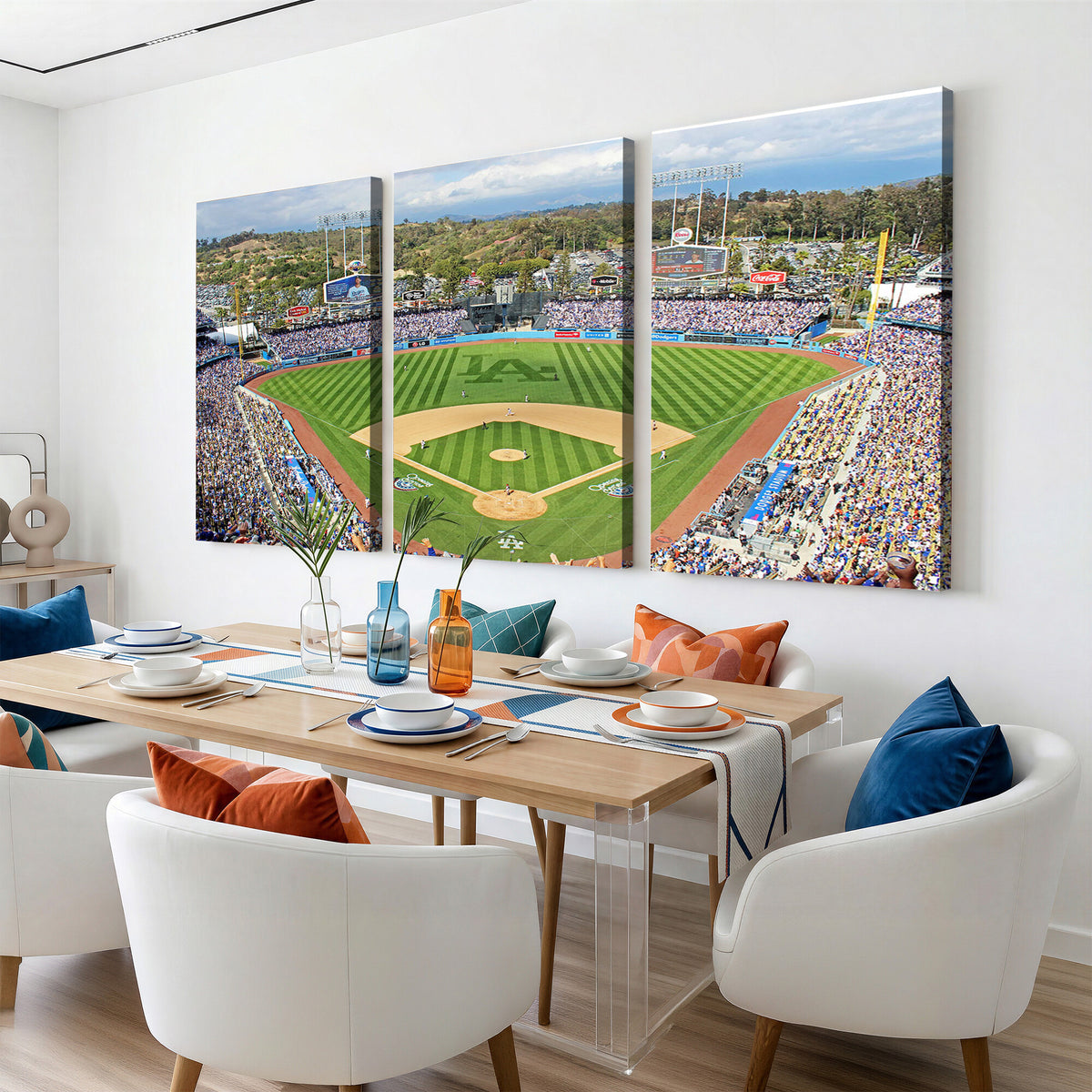 34760-MGV-CV-36X24 - Citi Field Wall Art Print | 3-Panel New York Mets Baseball Stadium Canvas Print
