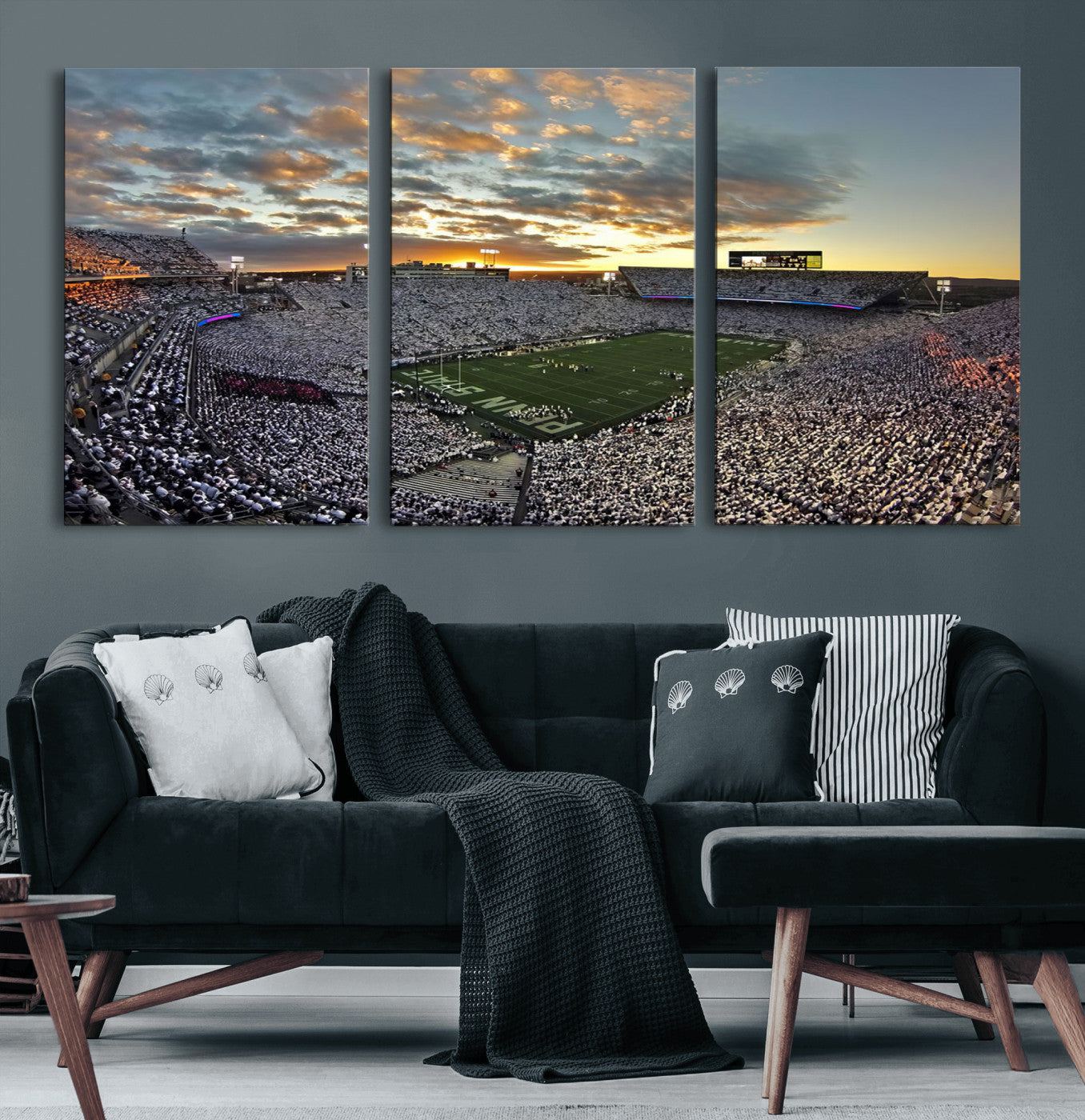 MGV-CV-60X30-3P - Beaver Stadium Wall Art - Penn State Stadium Wall Art | Penn Nittany Lions Football Match for Sport Room Decor