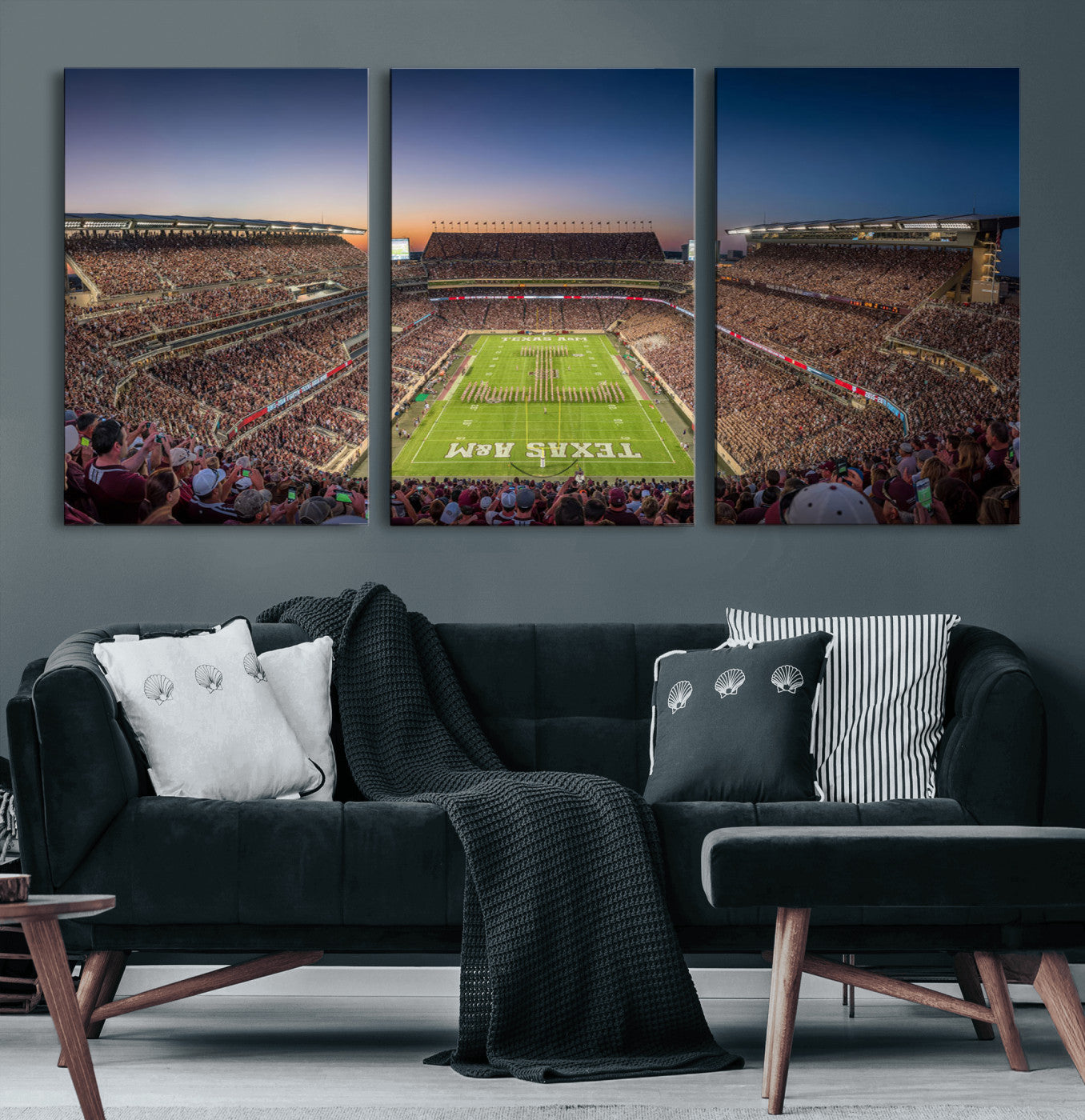MGV-CV-60X30-3P - Kyle Field Wall Art Print | Large Texas A&M Aggies Football Canvas Print for Sports Enthusiasts | Framed, Ready-to-Hang Stadium Decor