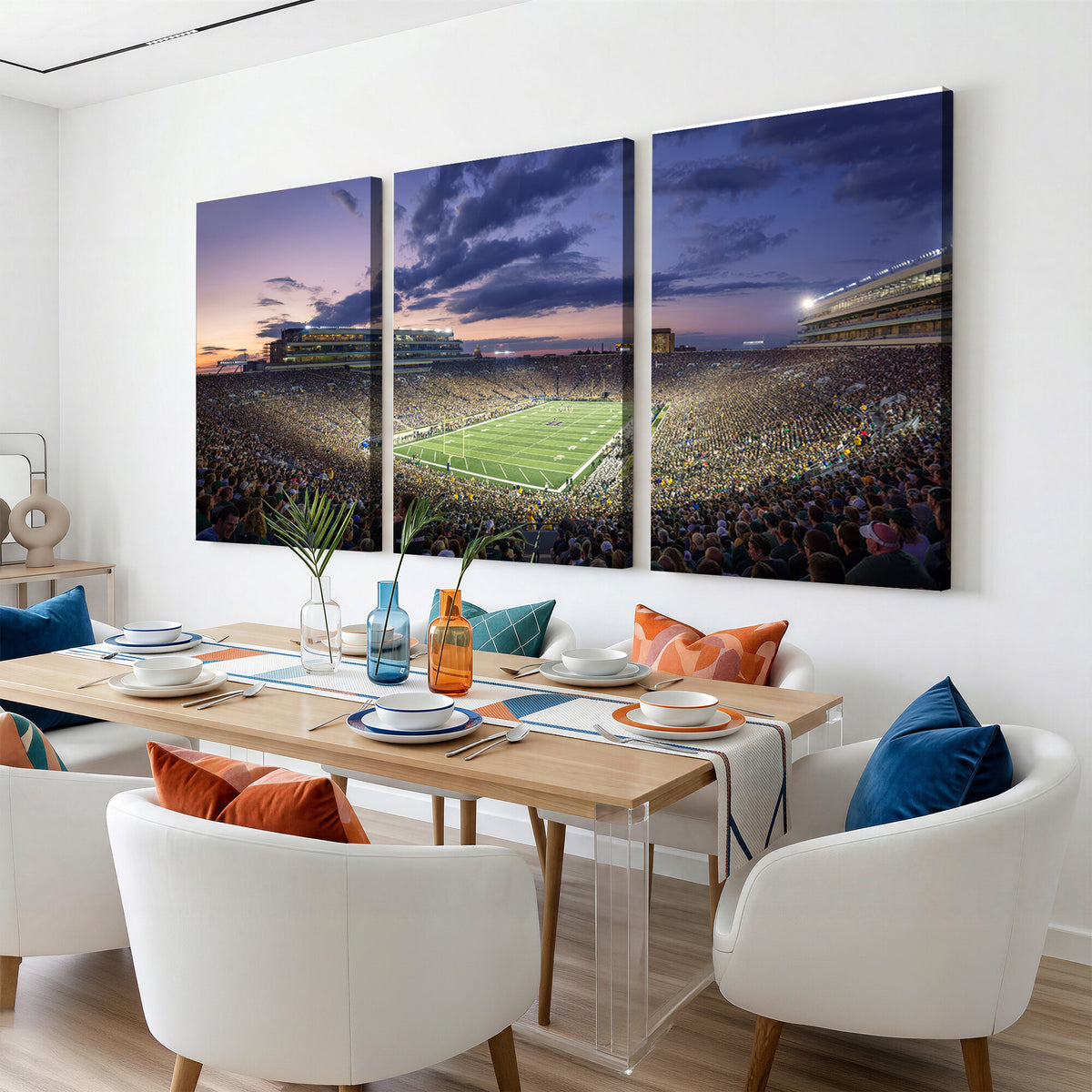 50825-MGV-CV-36X24 - Notre Dame Fighting Irish Football Team Print, Notre Dame Stadium Wall Art Canvas Print