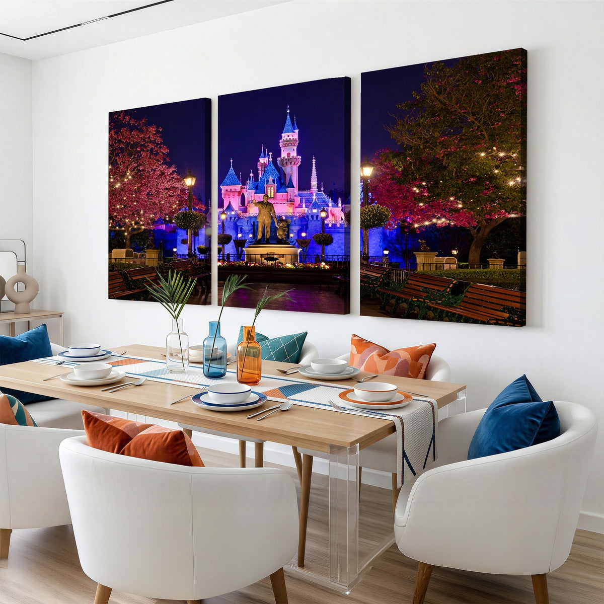 79435-MGV-CV-24X16 - Castle Large Wall Art, Disney Magic Kingdom Kids Room Decor and Christmas Gift
