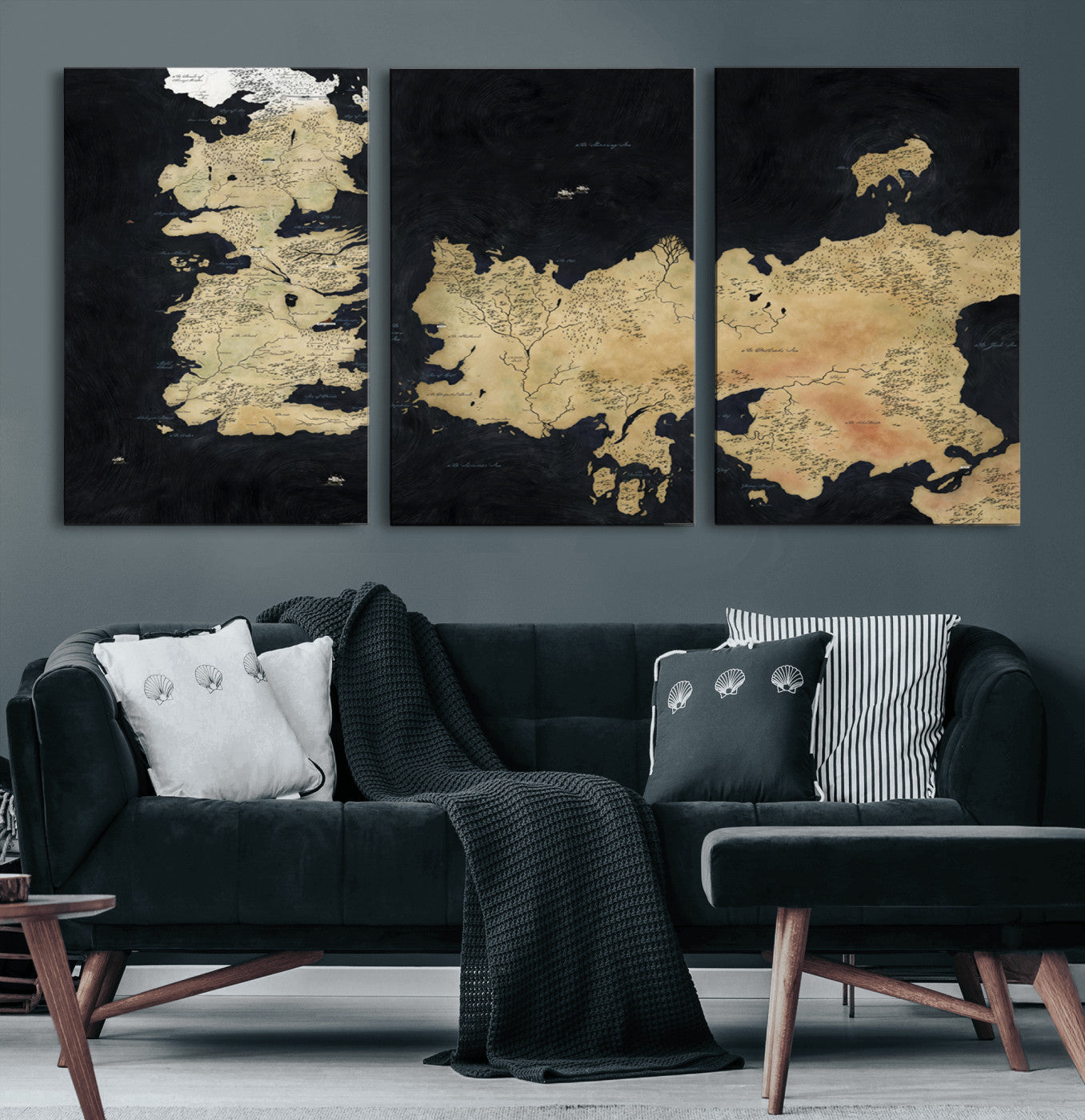 MGV-CV-60X30-3P - Push Pin World Map Canvas Print – Framed Wall Art for Couples to Track Their Travels – Anniversary