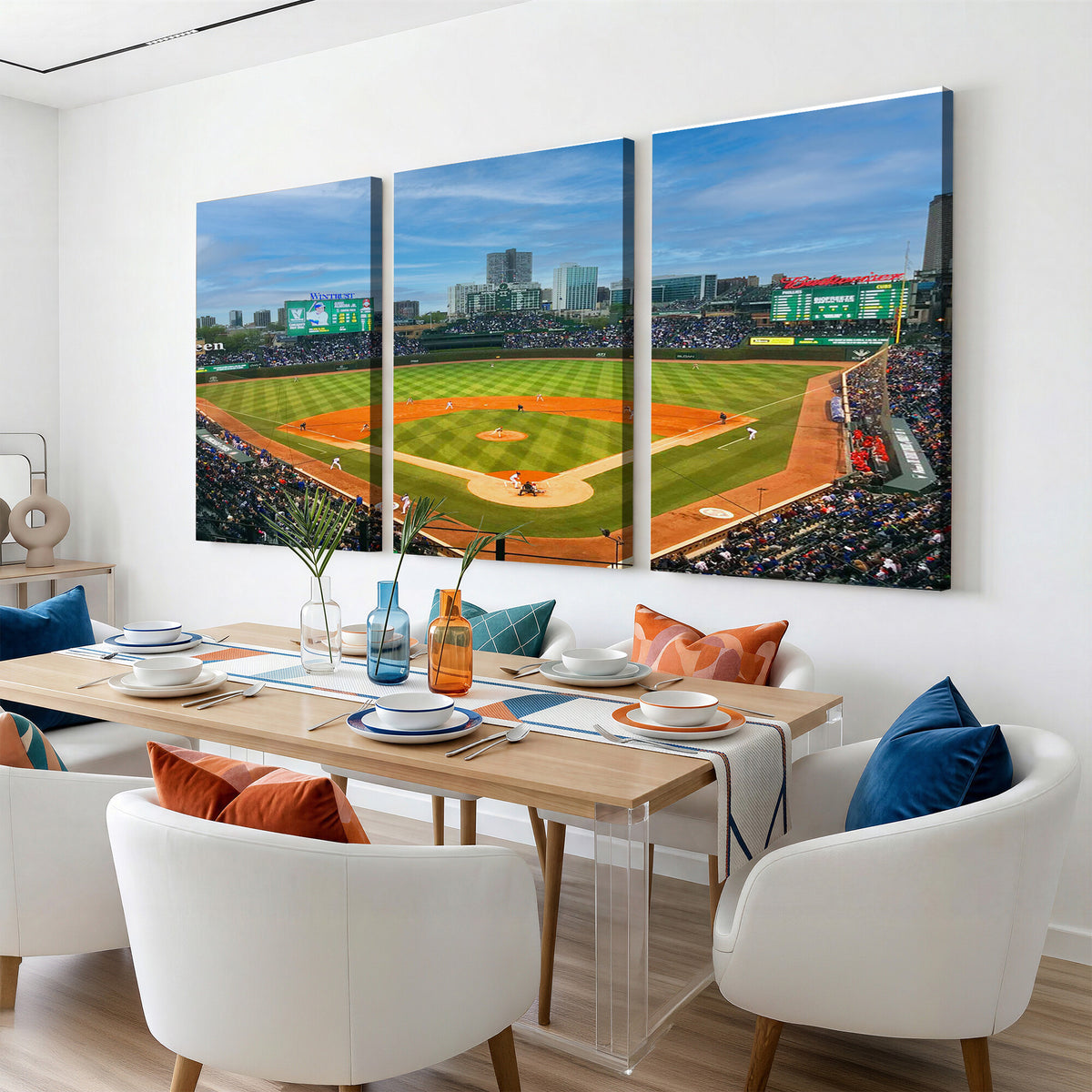 86839-MGV-CV-36X24 - Wrigley Field Chicago Cubs Panoramic Canvas Print