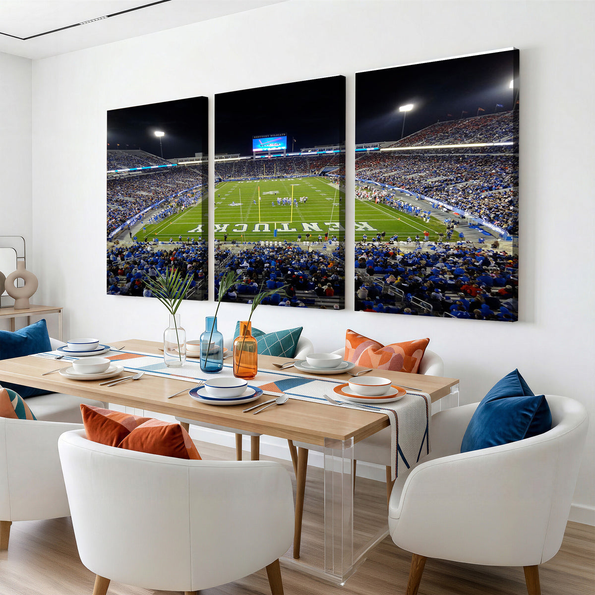 14304-MGV-CV-36X24 - Kroger Field Canvas Wall Art, Kentucky Stadium Wall Art, Framed and Ready to Hang