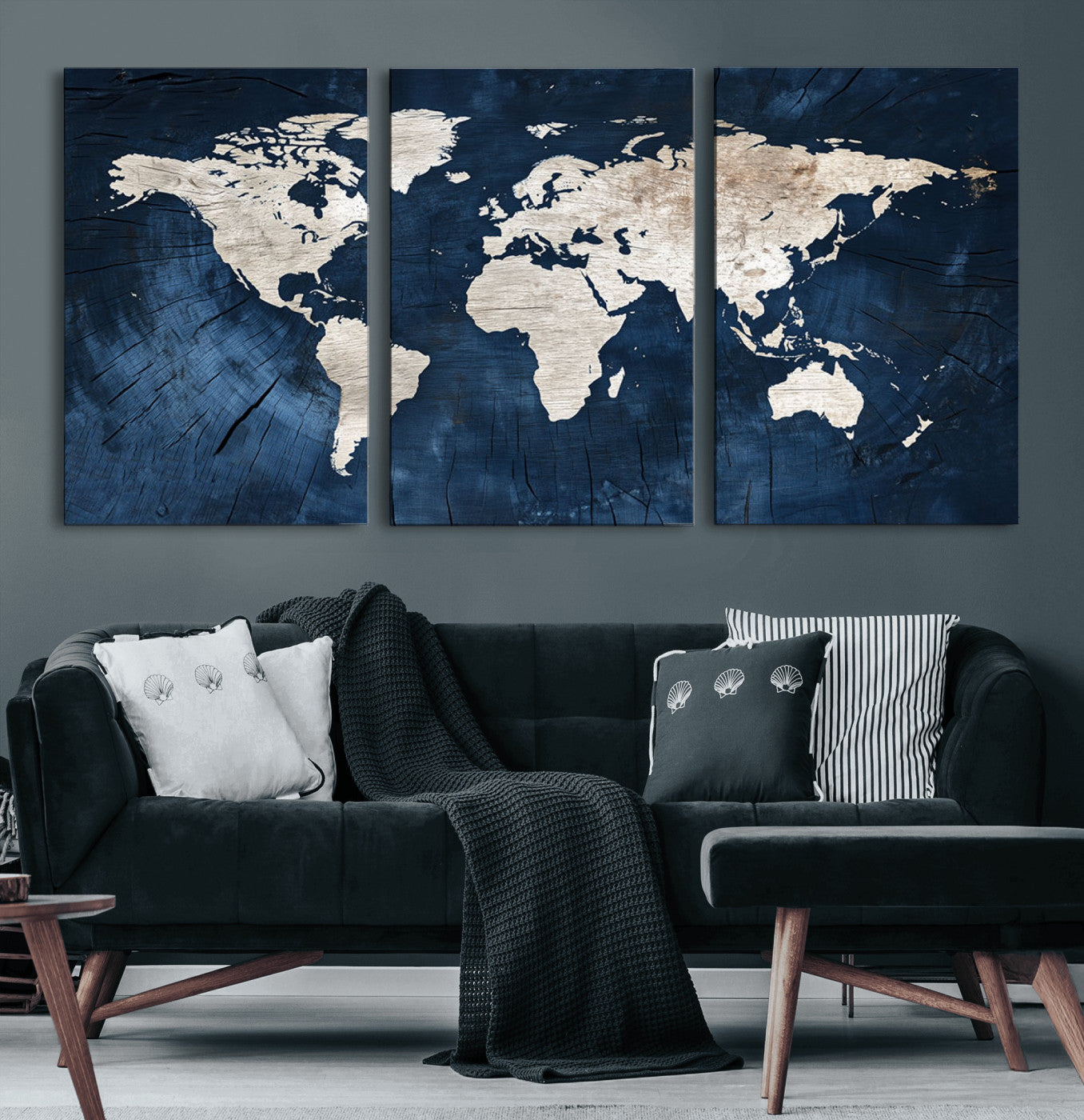 78104-MGV-CV-60X30-3P-Push Pin World Map Canvas Print – Travel Tracker Wall Art for Couples, Perfect Anniversary Gift for Home or Office Decor