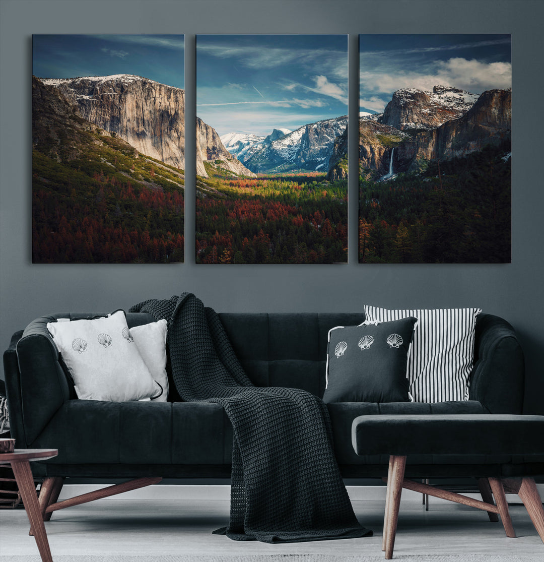Yosemite National Park Wall Art Canvas Print, Mountain Landscape Print, Framed El Capitan Art Print, Large Scenic Nature Printing