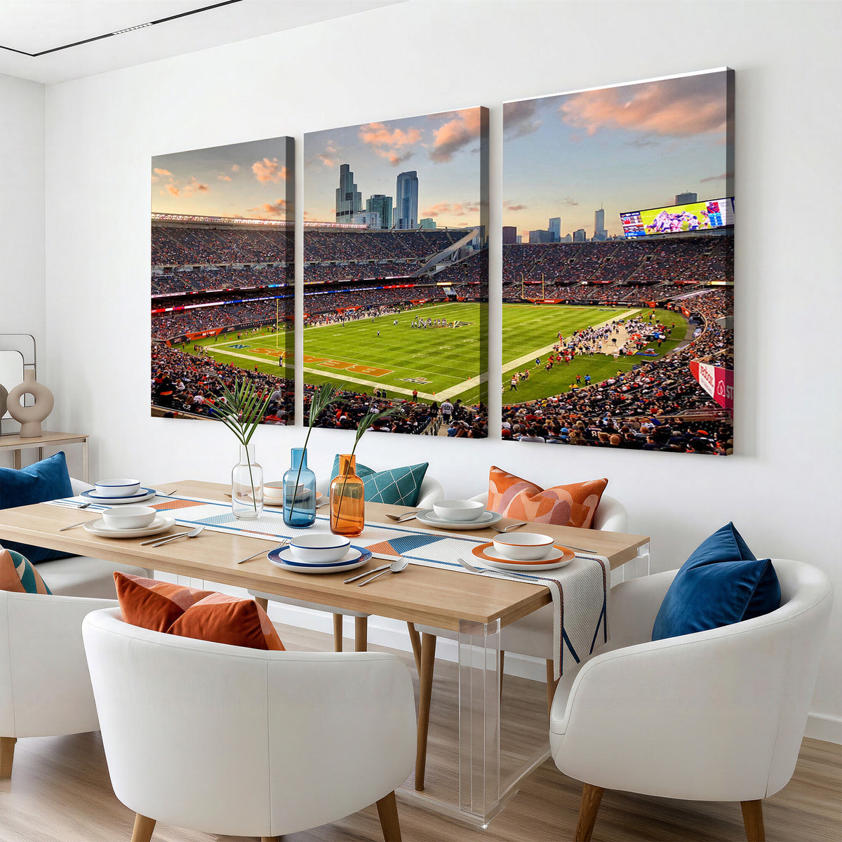 55377093-PAN-FL-20X10 - Chicago Bears Soldiers Field Wall Art Canvas Print, Man Cave Wall Decor
