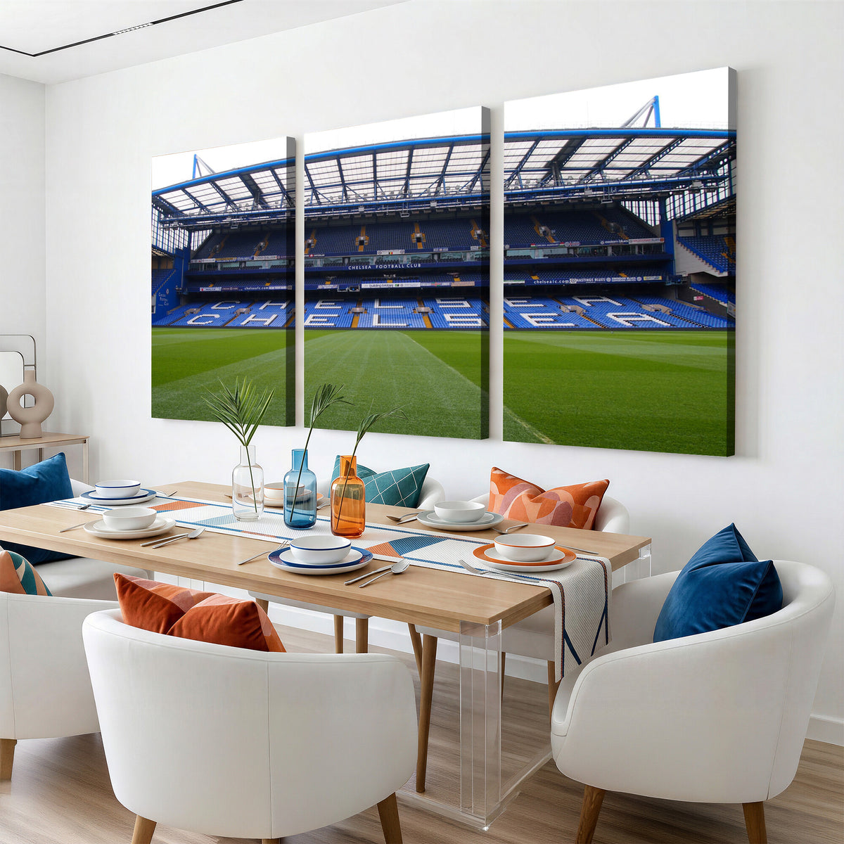 38616413CHELSA-MGV-CV-36X24 - Stamford Bridge Chelsea Football Stadium Canvas Wall Art