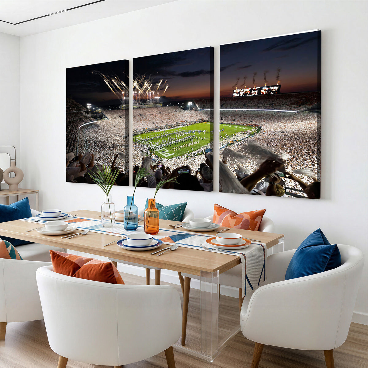 26666-MGV-CV-36X24 - Penn State Stadium Wall Art Canvas Print, White Out