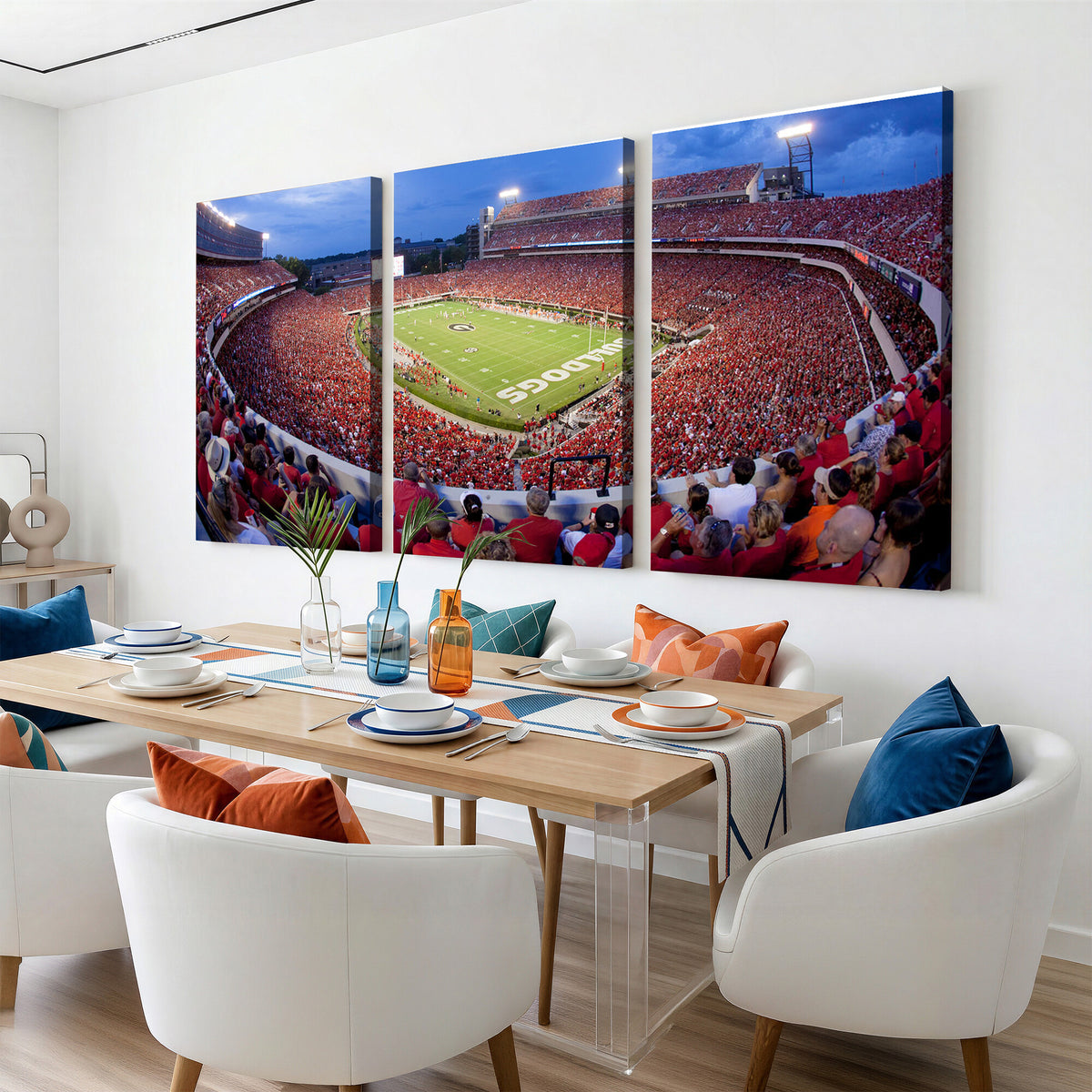 10244378-MGV-CV-36X24 - Dooley Stadium Wall Art, Sports Arena Canvas Print, Dooley Field, Home Bar Wall Decor