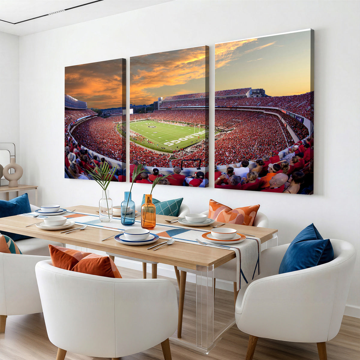 73680988-MGV-CV-36X24 - Dooley Stadium Wall Art, Sports Arena Canvas Print, Dooley Field, Framed and Ready to Hang