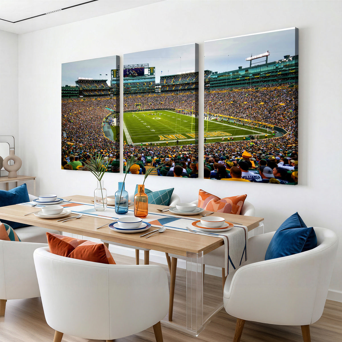 GBP101-MGV-CV-36X24 - Green Bay Packers Lambeau Field Stadium Wall Art Canvas Print