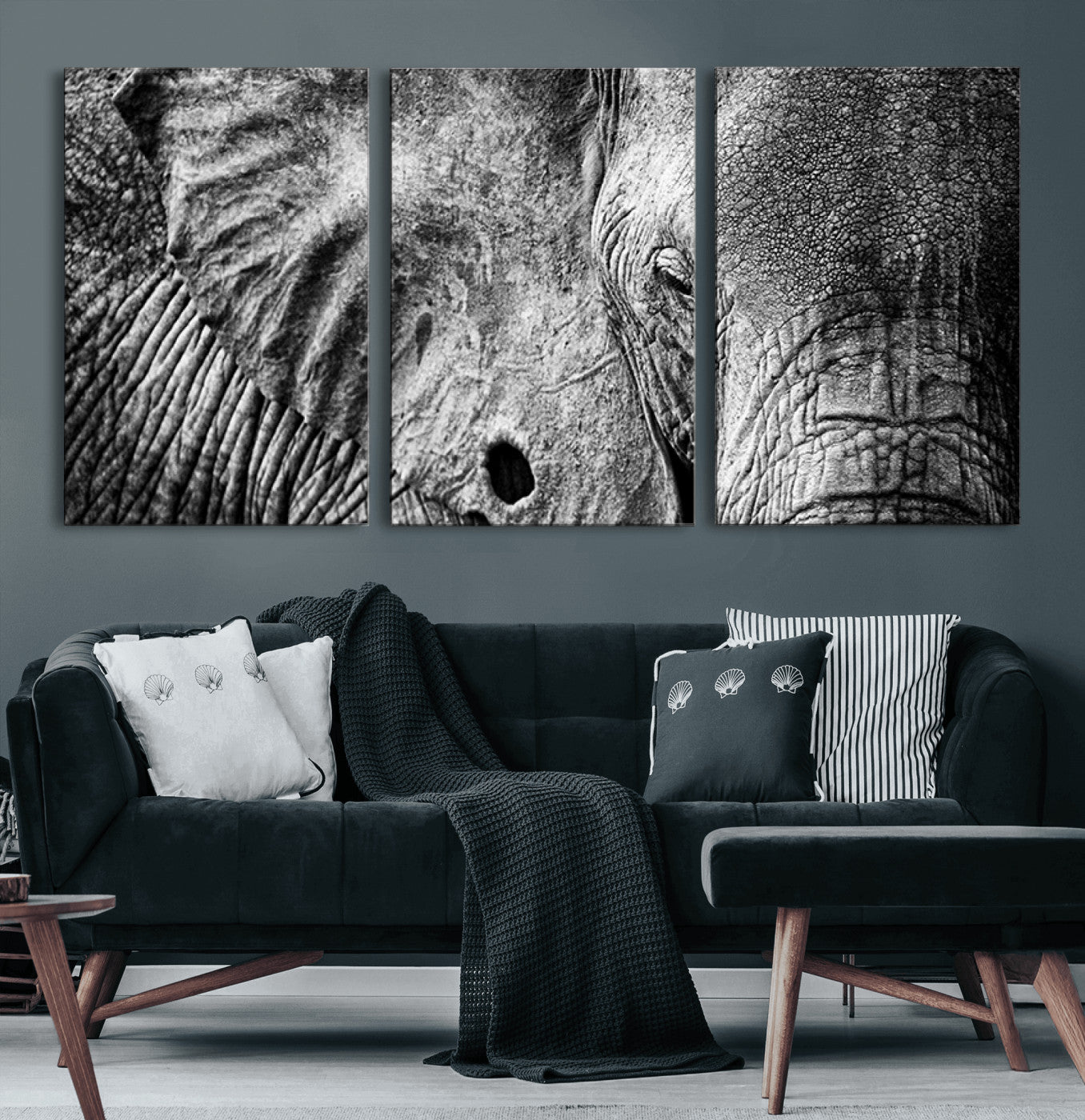 51030-MGV-CV-36X24-Wild Old Elephant Wall Art Canvas Print