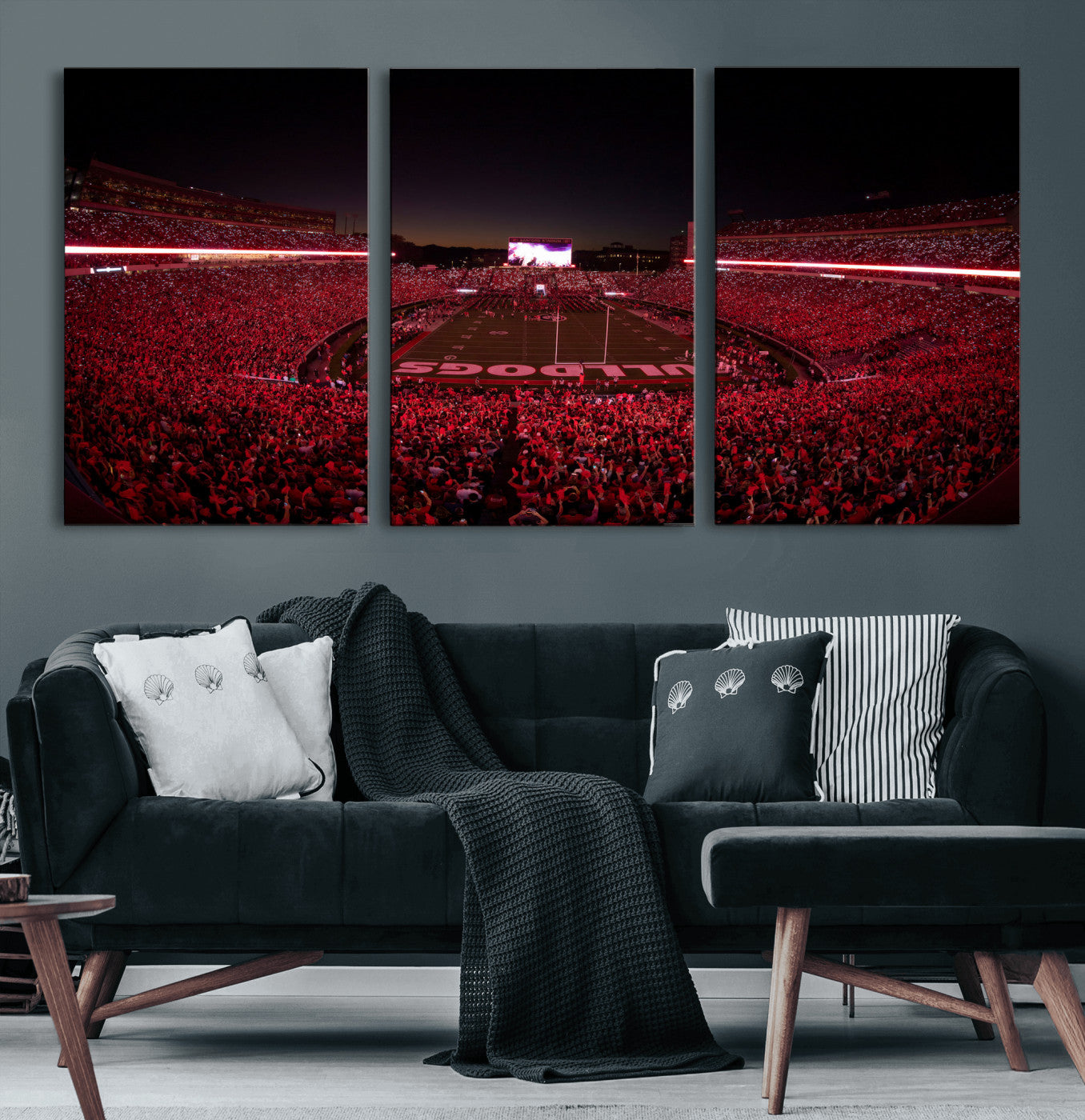 76277124-MGV-CV-36X24 - Sanford Stadium Wall Art Canvas Print – Georgia Bulldogs Football Artwork Print for Home, Office, and Sports Room Decor