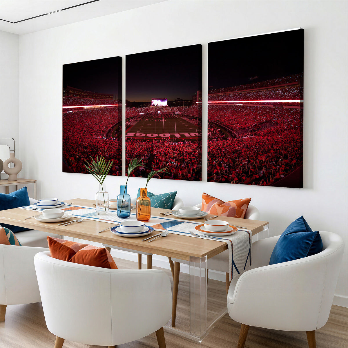 76277124-MGV-CV-36X24 - Sanford Stadium Wall Art Canvas Print – Georgia Bulldogs Football Artwork Print for Home, Office, and Sports Room Decor