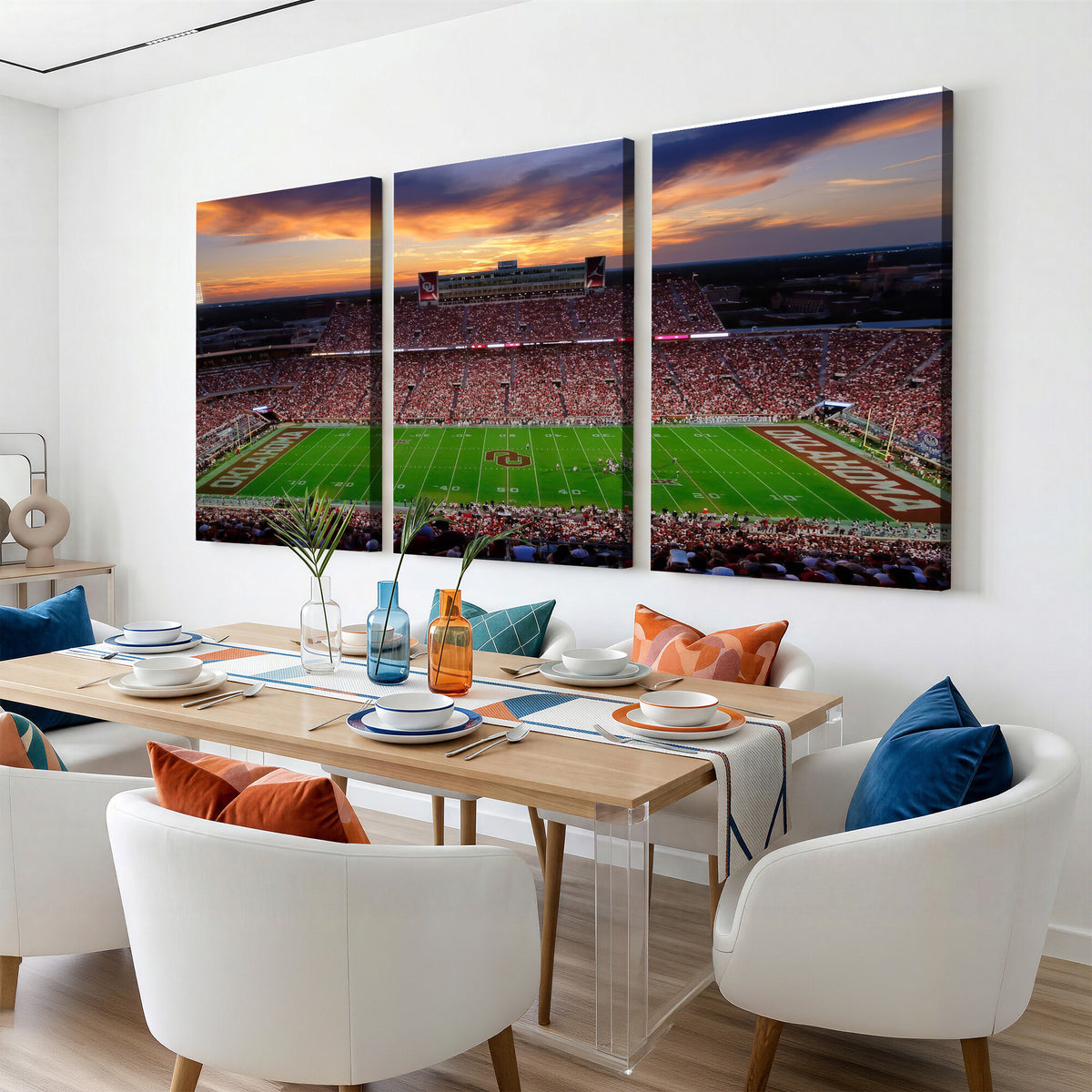 51457497-MGV-CV-36X24 - Oklahoma Sooners Stadium Wall Art Canvas Print, College Football Decor