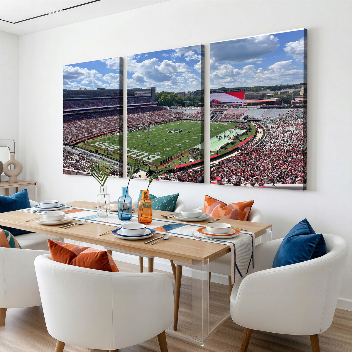10665453-MGV-CV-36X24 - Georgia Bulldogs Stadium Wall Art Canvas Print, Sanford, Framed and Ready to Hang