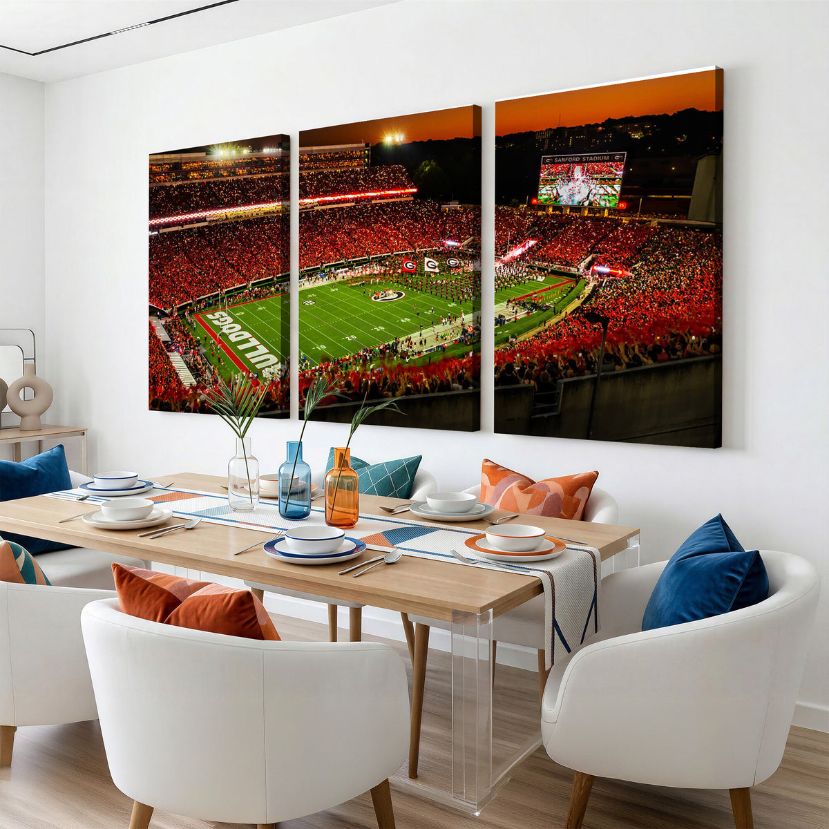 48894104-MGV-CV-36X24 - Georgia Bulldogs Stadium Wall Art Canvas Print, Sanford Stadium