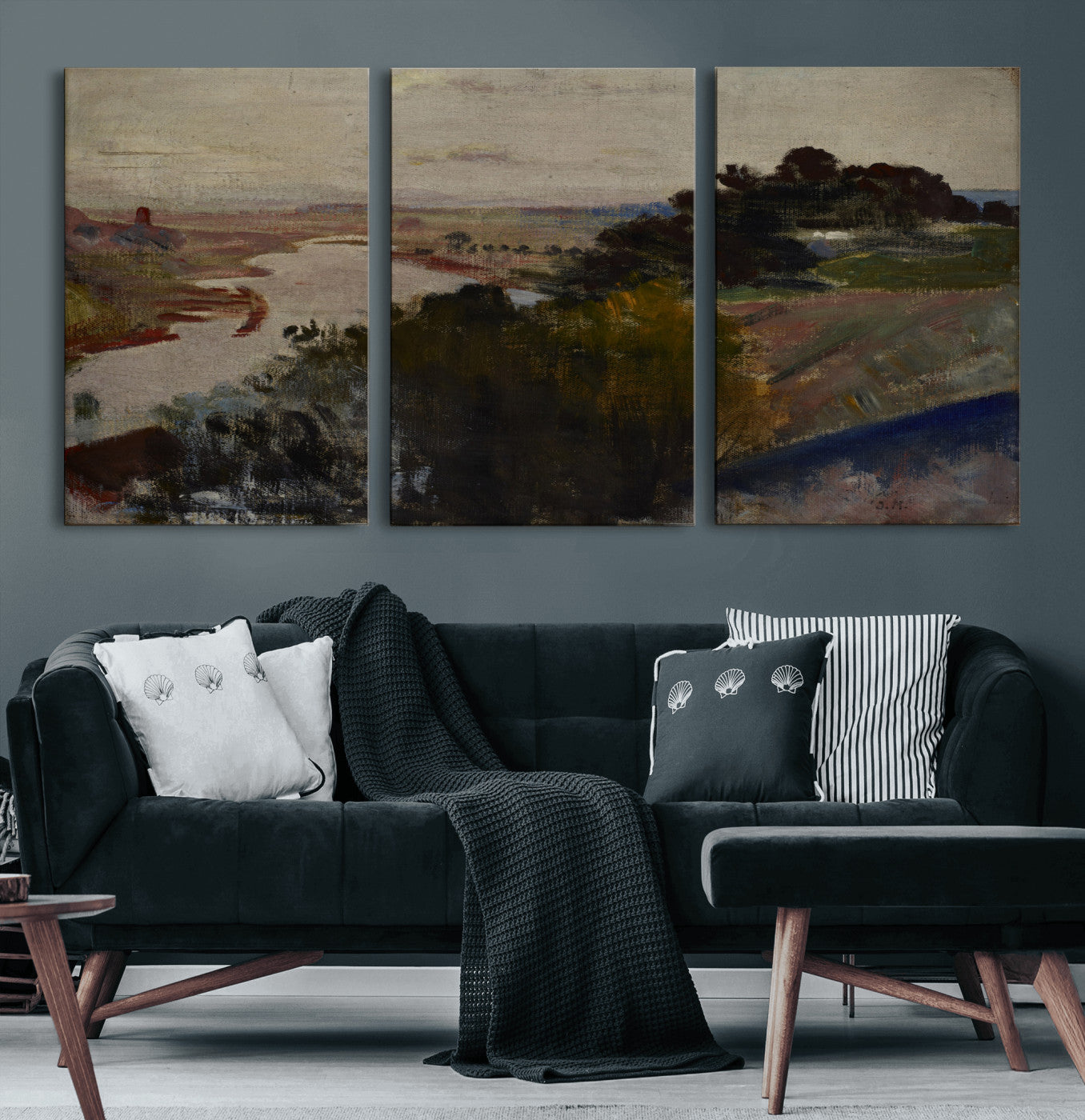 55507874-MGV-CV-36X24 - Jacek Malczewski Landscape at the Vistula Wall Art Canvas Print