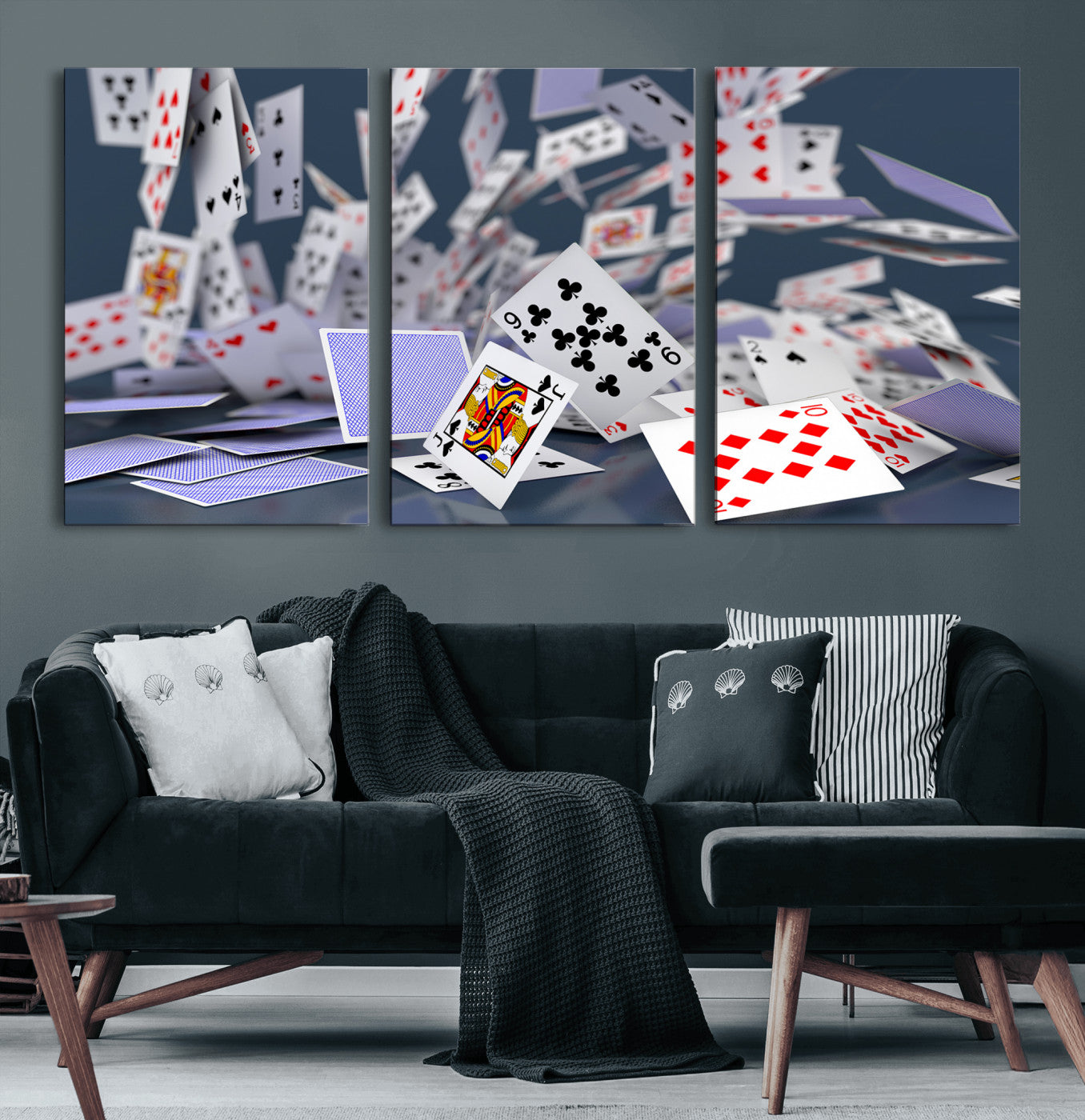 66392185-MGV-CV-36X24 - Playing Cards Canvas Wall Art | Casino Game Room Decor, Poker Decor Art