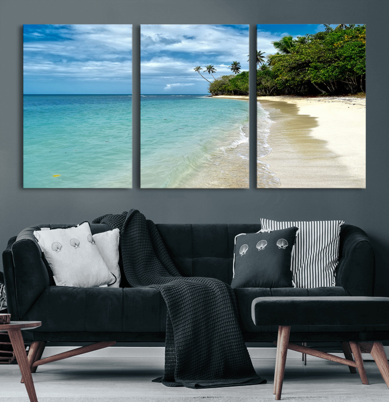 50626792-MGV-CV-36X24 - Puerto Rico Beach Paradise Wall Art – Tropical Coastal Print