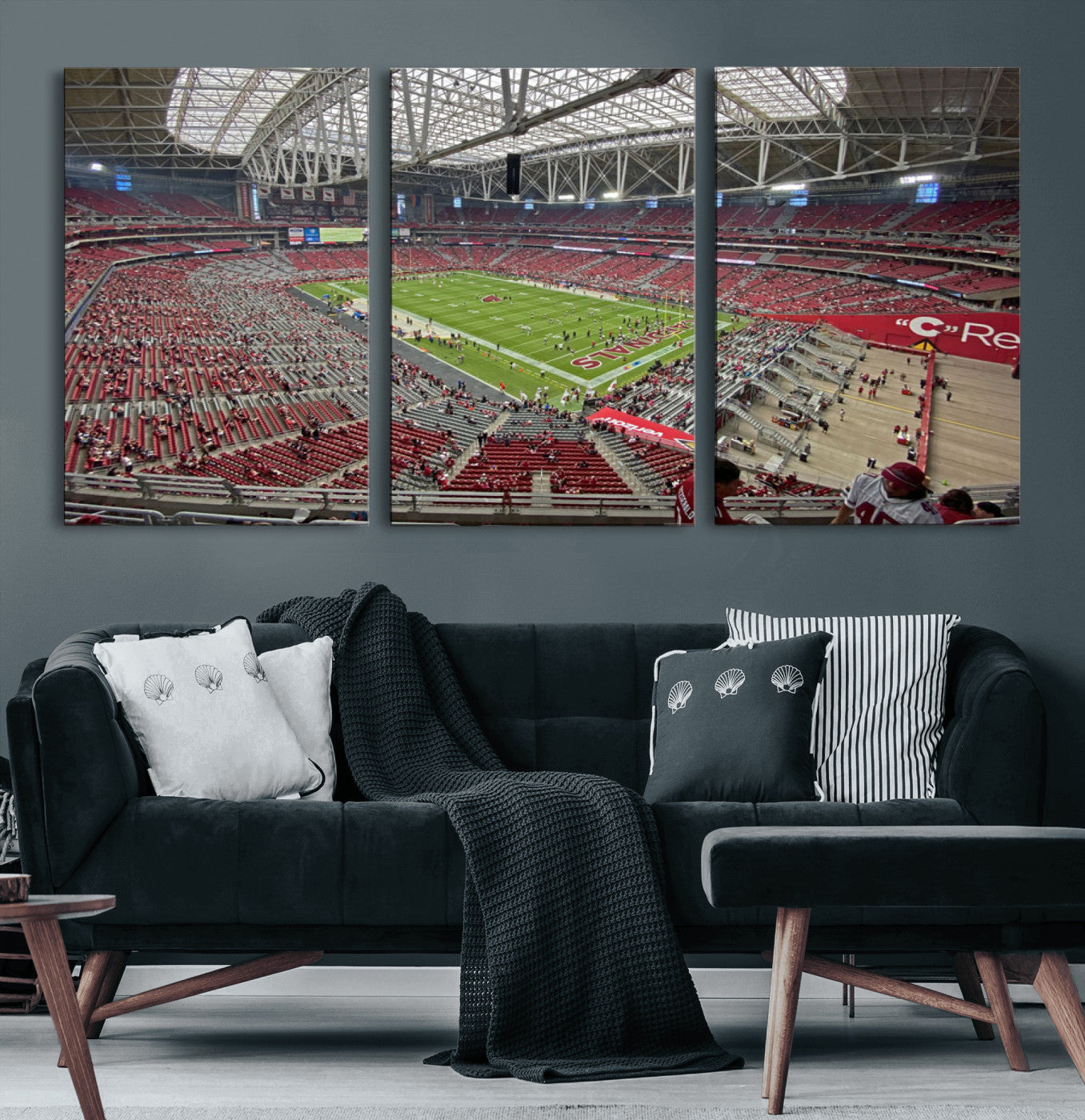 30579717-MGV-CV-36X24 - State Farm Stadium Canvas Wall Art, Arizona Cardinals Football Stadium Print, Glendale NFL Arena Panorama Artwork