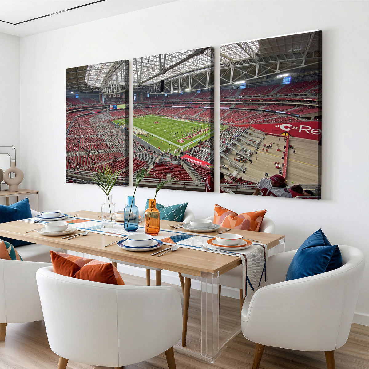 30579717-MGV-CV-36X24 - State Farm Stadium Canvas Wall Art, Arizona Cardinals Football Stadium Print, Glendale NFL Arena Panorama Artwork