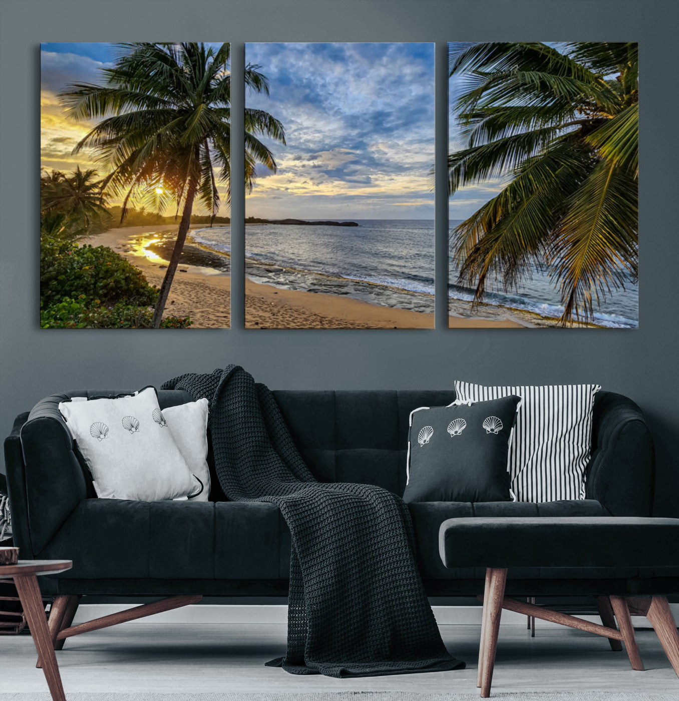 40002010-MGV-CV-36X24 - Mar Chiquita Beach Puerto Rico Canvas Wall Art, Manati Caribbean Coastal Photography Print, Tropical Ocean Sunset Decor