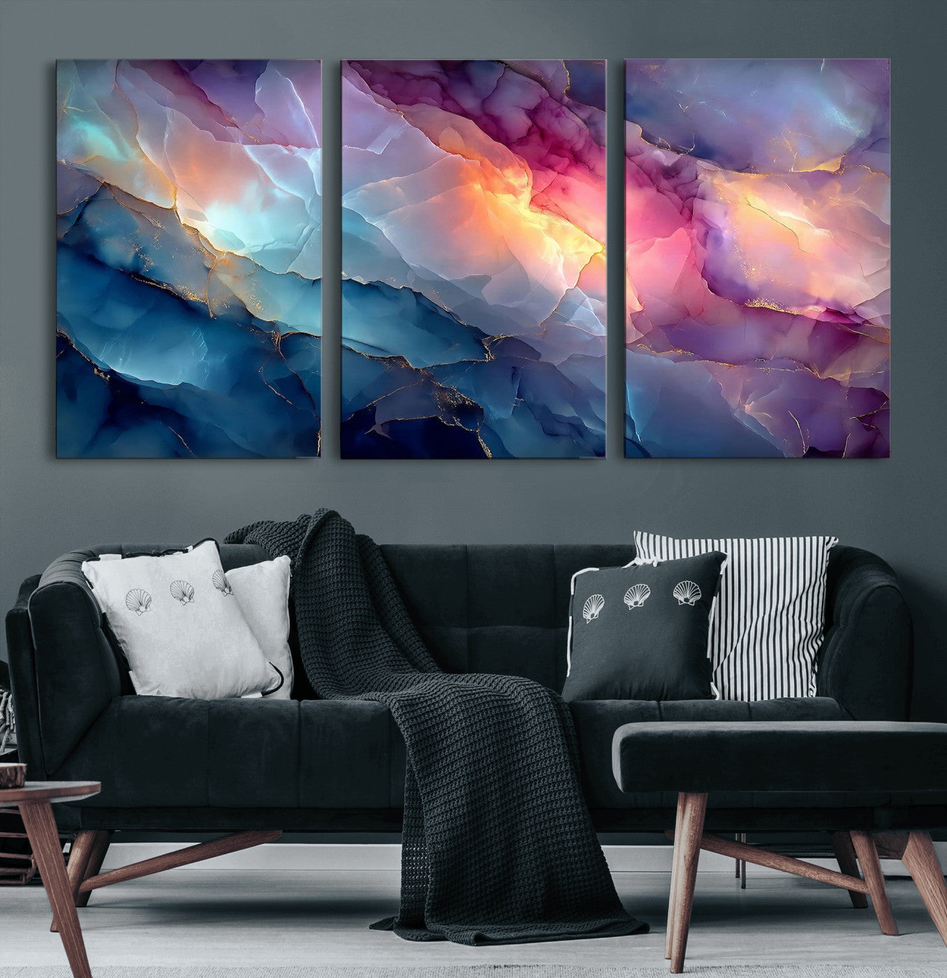 28163849-MGV-CV-36X24 - Colorful Abstract Canvas Wall Art Print, Vibrant Popup Color Art Print