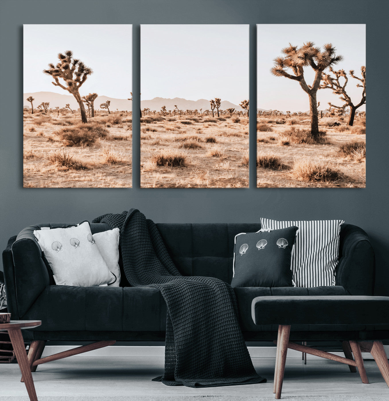 33549408-MGV-CV-36X24 - Joshua Tree Desert Canvas Wall Art Print - Desert Landscape Photography, Boho Southwest Wall Decor, Nature Canvas, Ready to Hang
